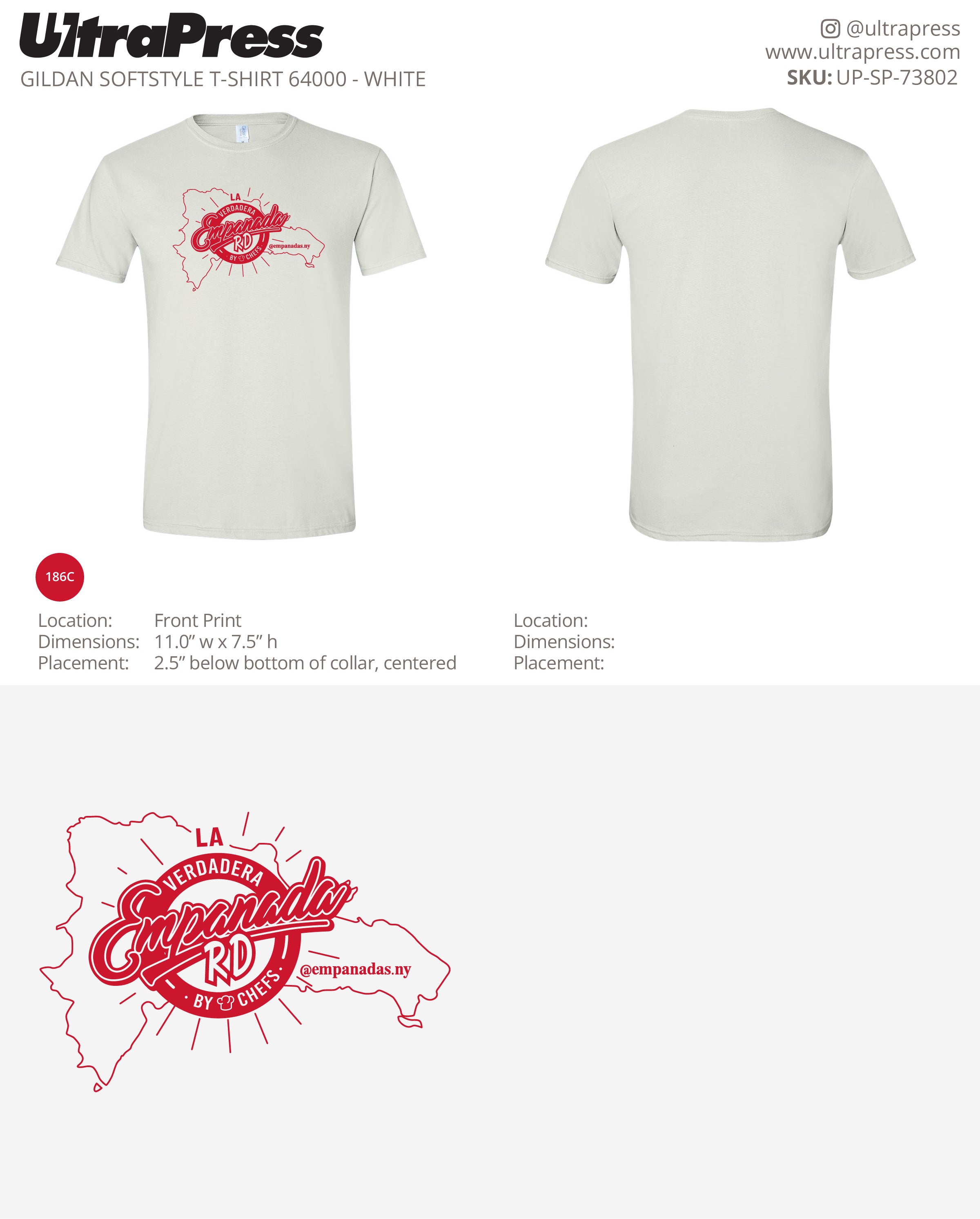 UP-SP-73802 Empanada RD (RED INK) - Henry Jimenez 24 Min Qty (Bulk)