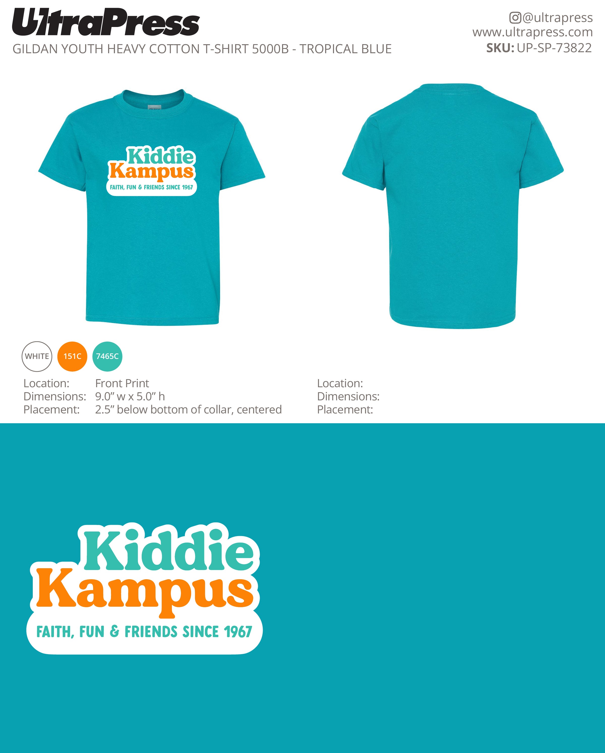 UP-SP-73822 Kiddie Kampus Youth TShirt - Kevin Duecker 100 Pieces Package (Bulk)