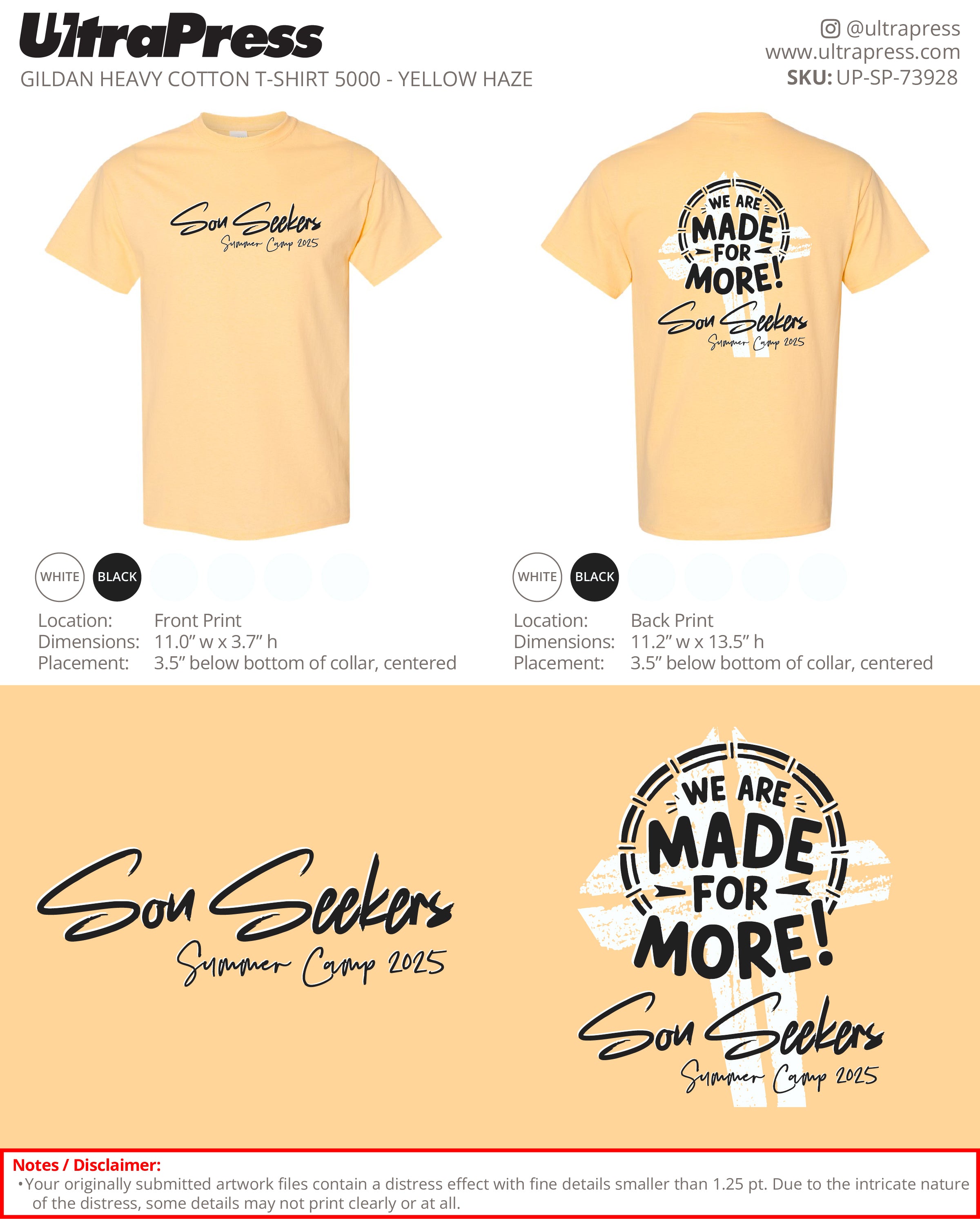 UP-SP-73928 Summer Camp 2025 Adult - Matt Manor 100 Pieces Package (Bulk)