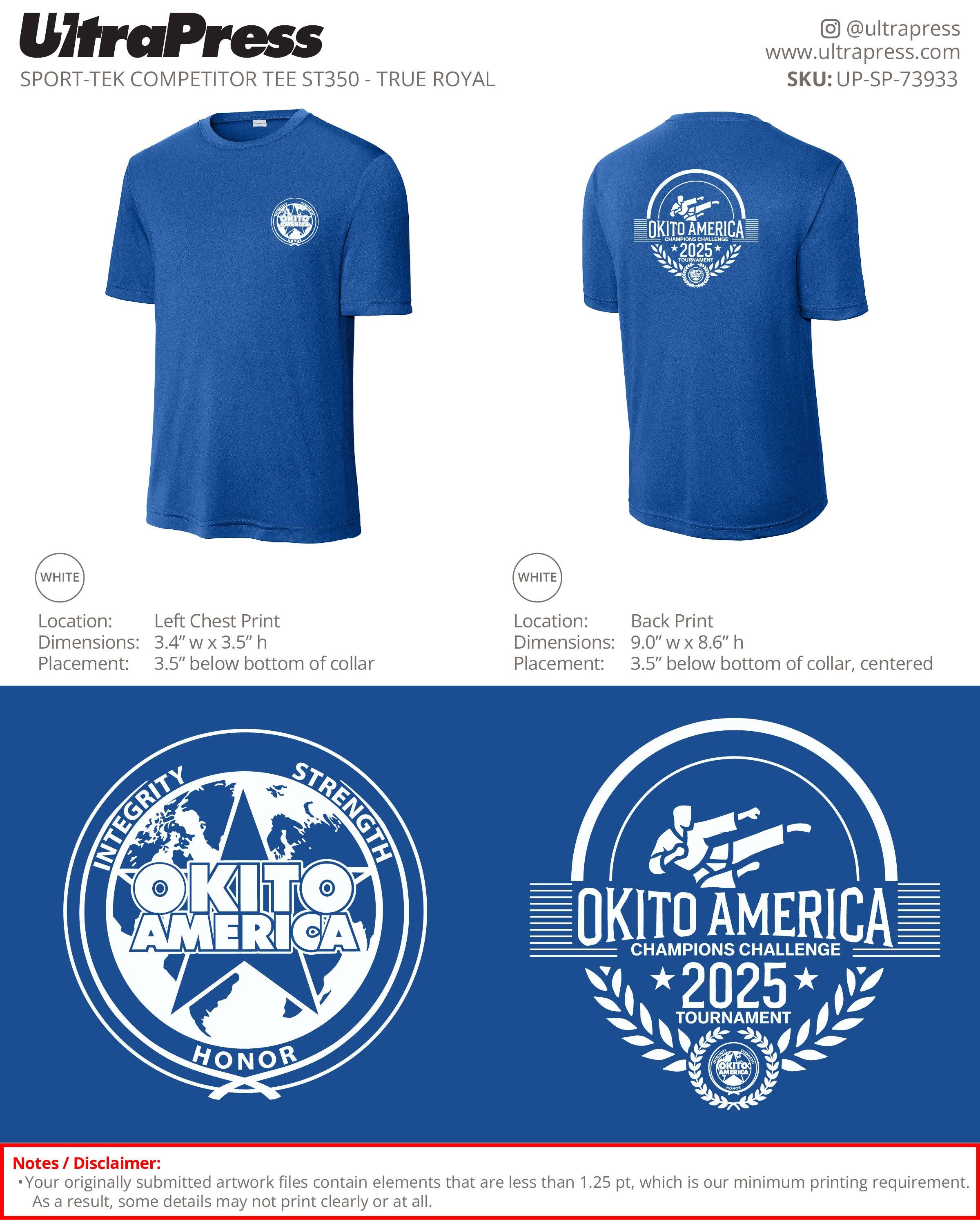 UP-SP-73933 Okito America Champions Challenge 2025 Tournament 48 Min Qty (Bulk)