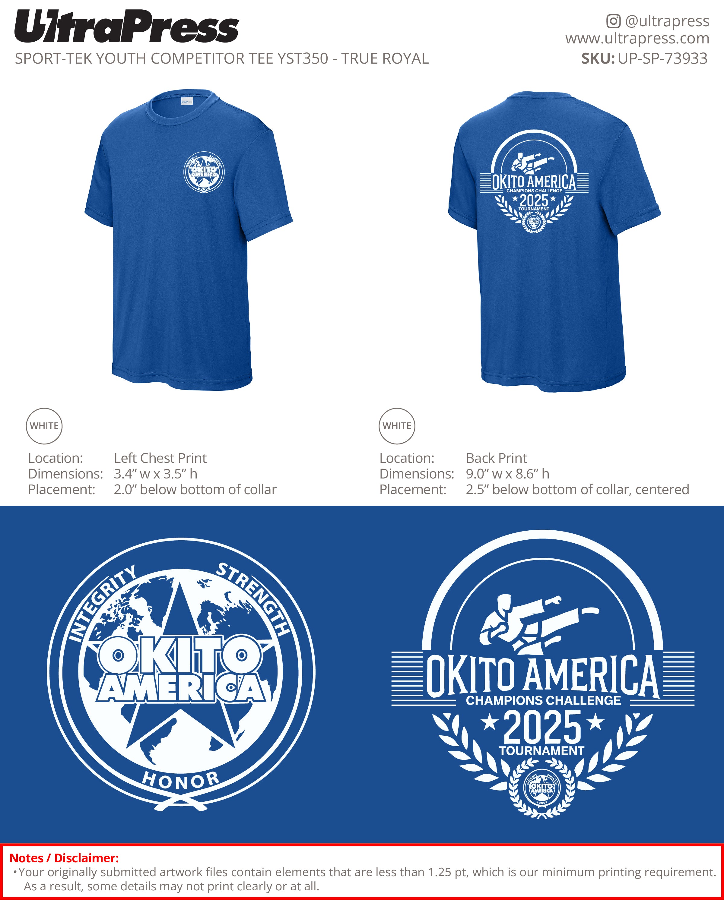 UP-SP-73933 Okito America Champions Challenge 2025 Tournament 48 Min Qty (Bulk)