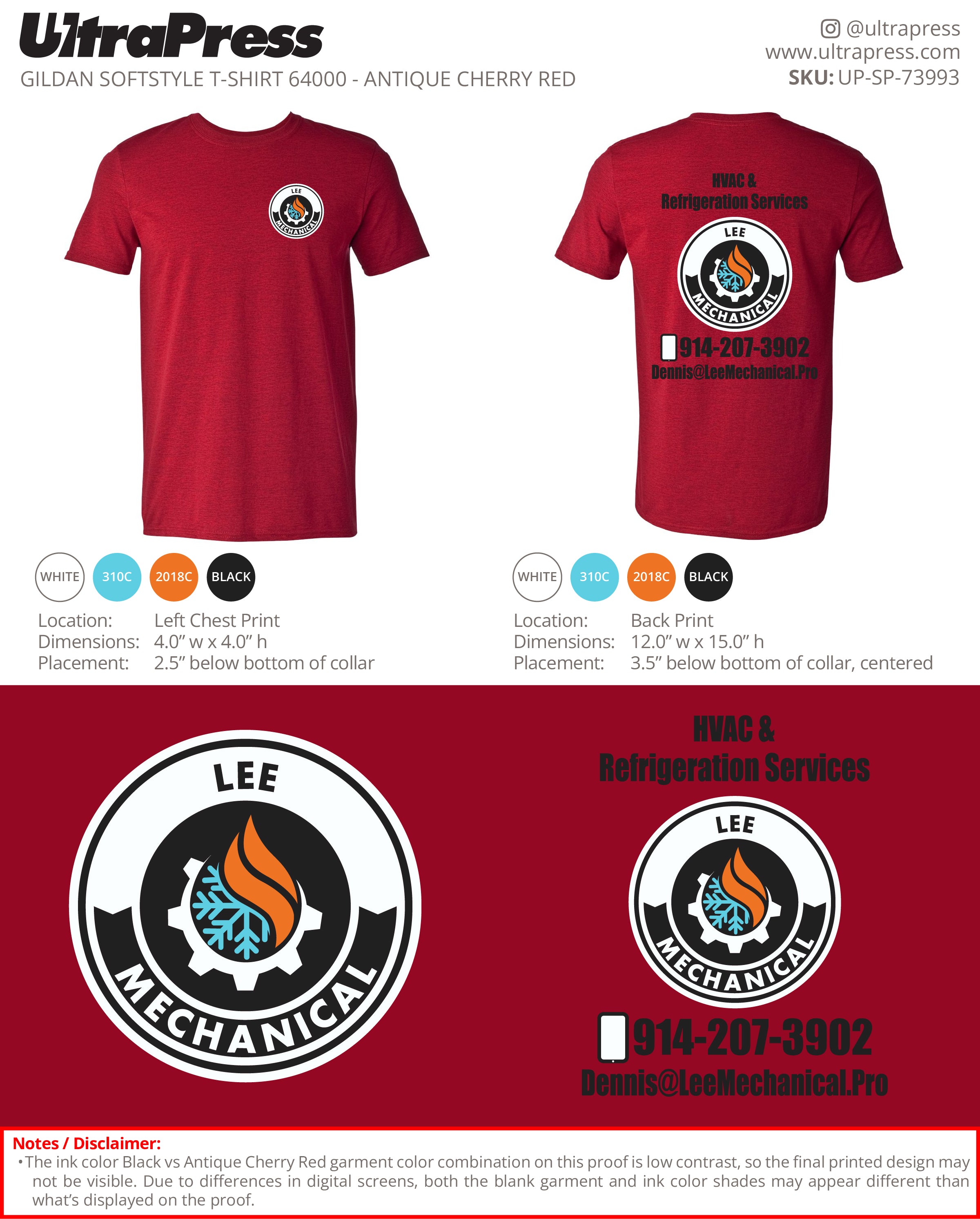 UP-SP-73993 Lee Mechanical - Dennis 100 Min Qty (Bulk)