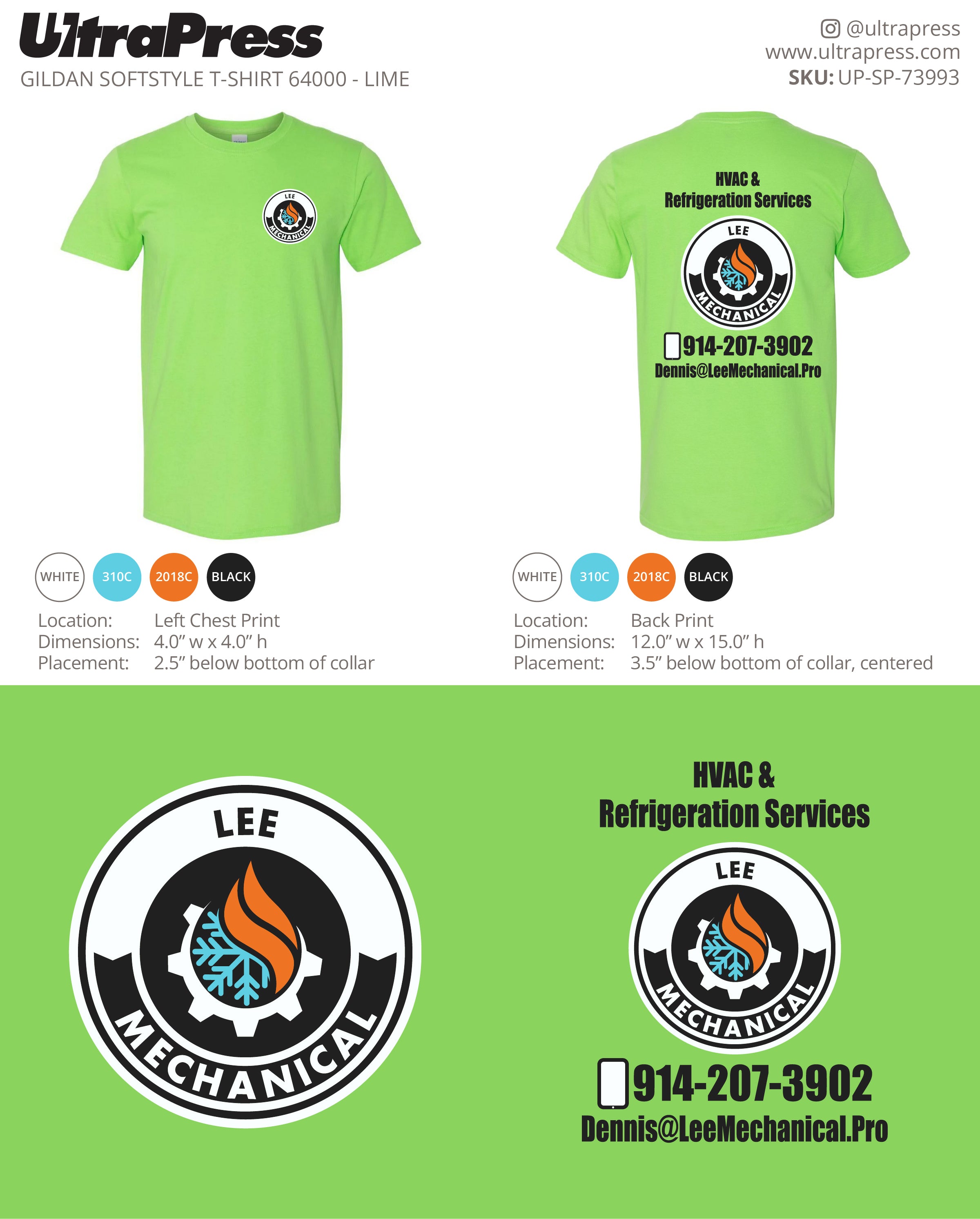 UP-SP-73993 Lee Mechanical - Dennis 100 Min Qty (Bulk)