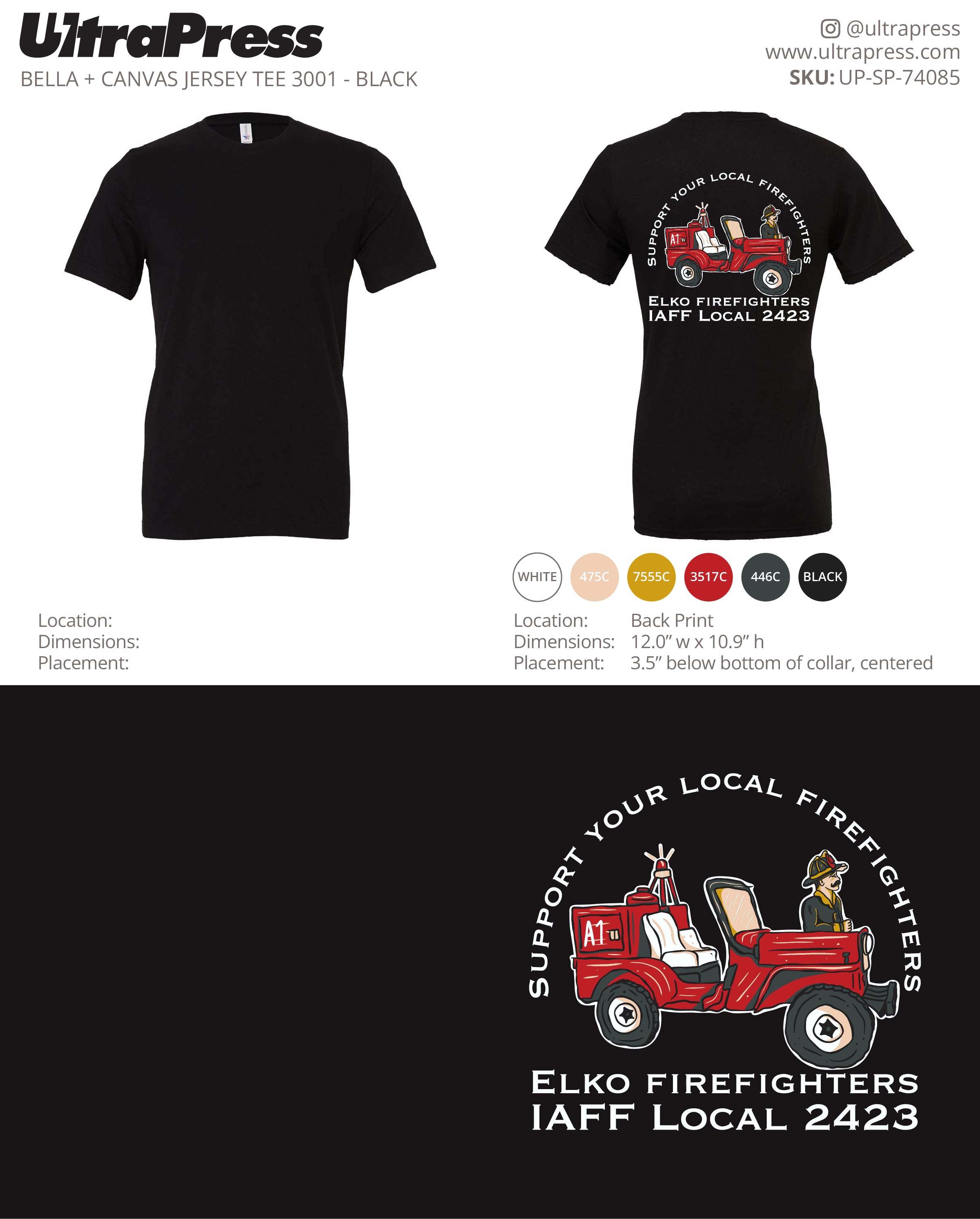 UP-SP-74085 Elko Firefighters IAFF Local 2423 - David Wiggins 100 Min Qty (Bulk)