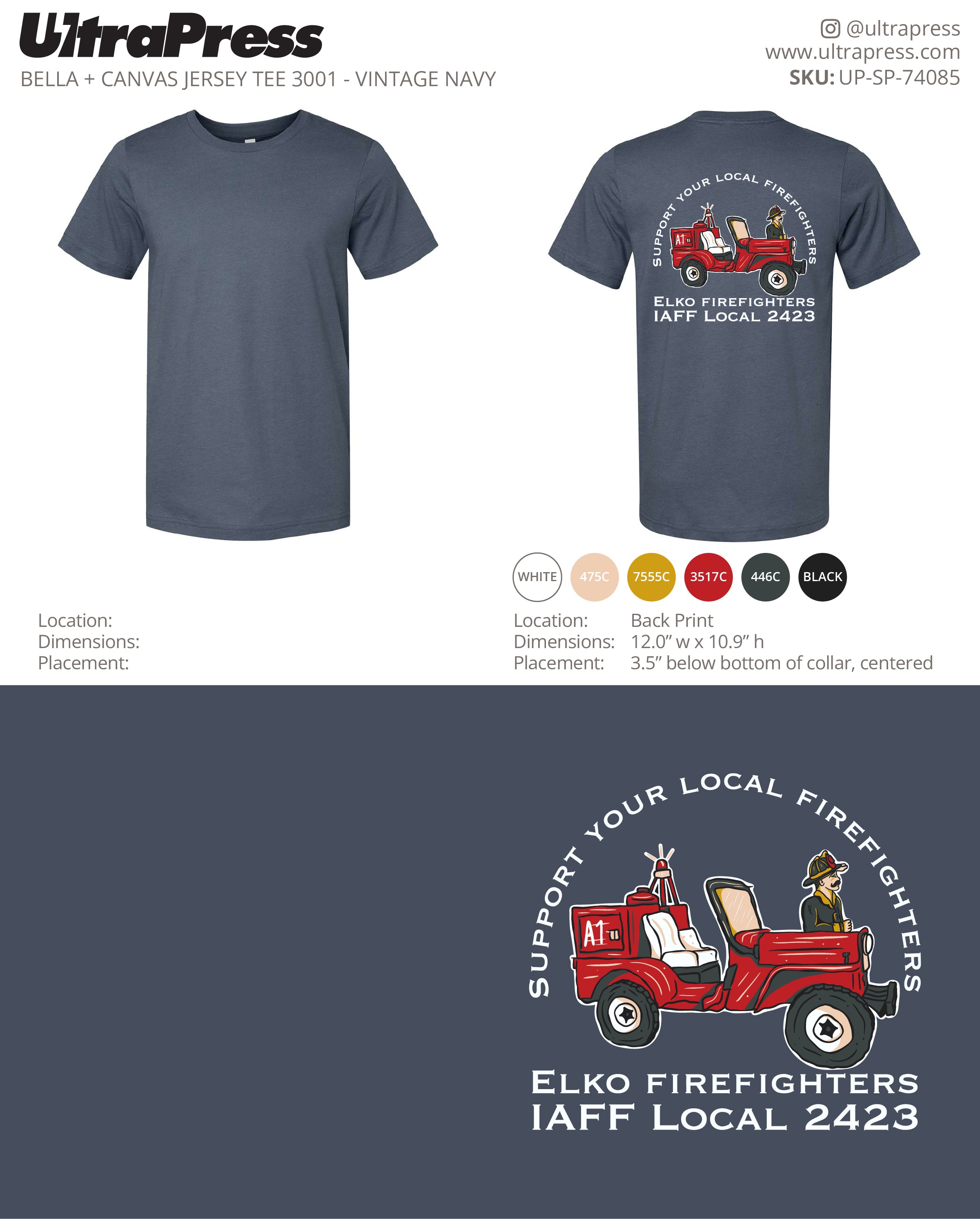 UP-SP-74085 Elko Firefighters IAFF Local 2423 - David Wiggins 100 Min Qty (Bulk)