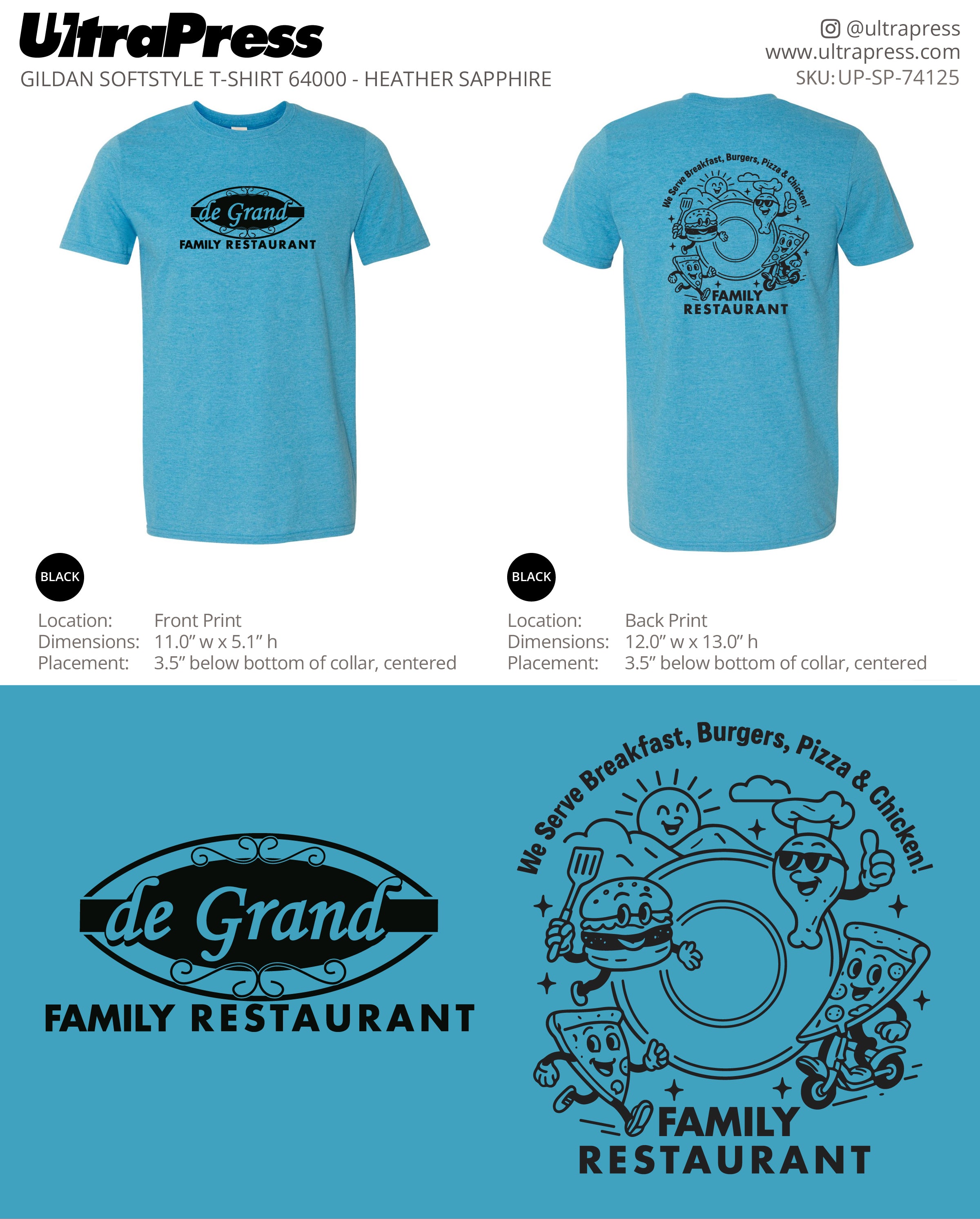 UP-SP-74125 De Grand Family Restaurant - Kelley DeGrand 100 Min Qty (Bulk)