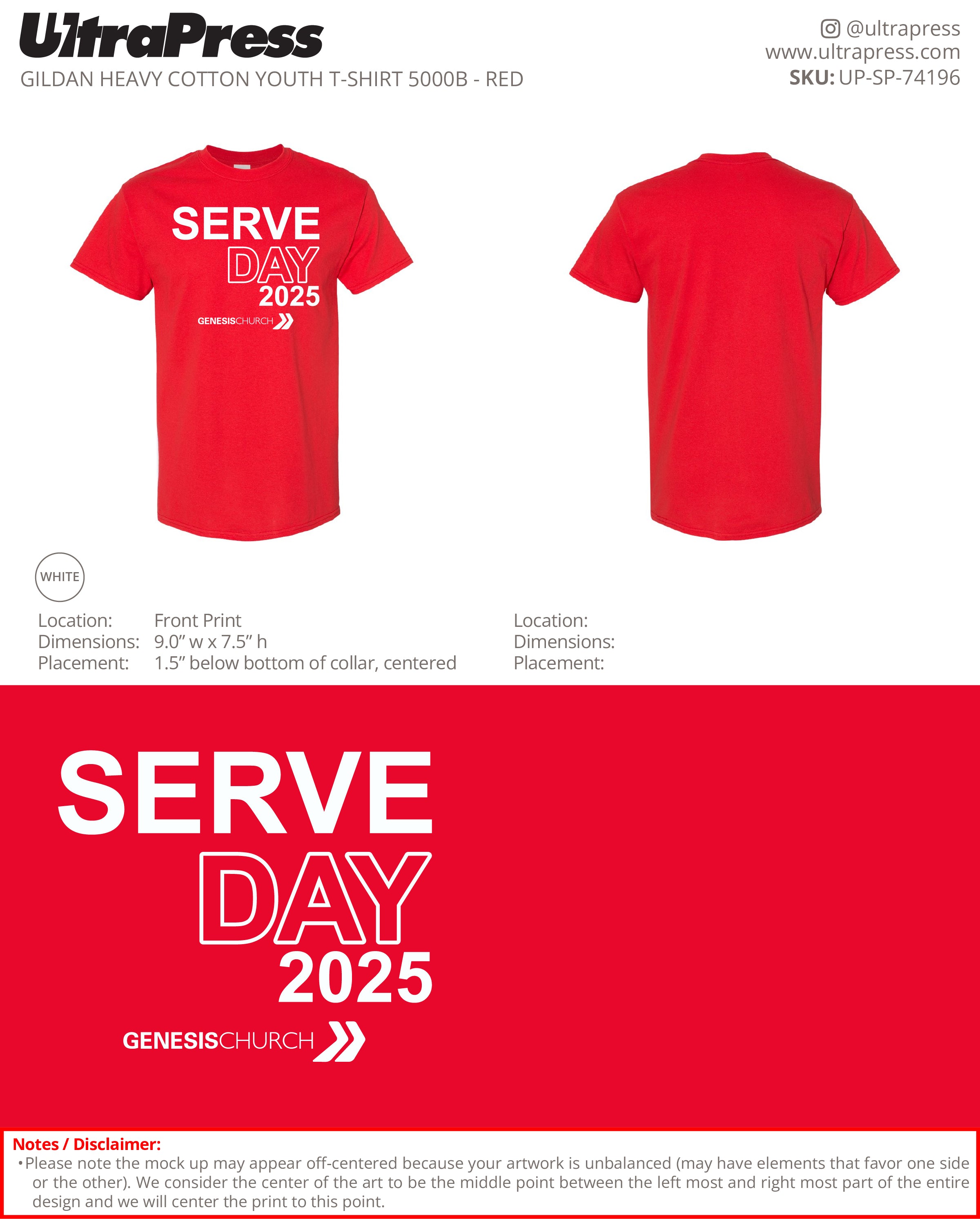 UP-SP-74196 Serve Day 2025 - Watty Watson 100 Min Qty (Bulk)