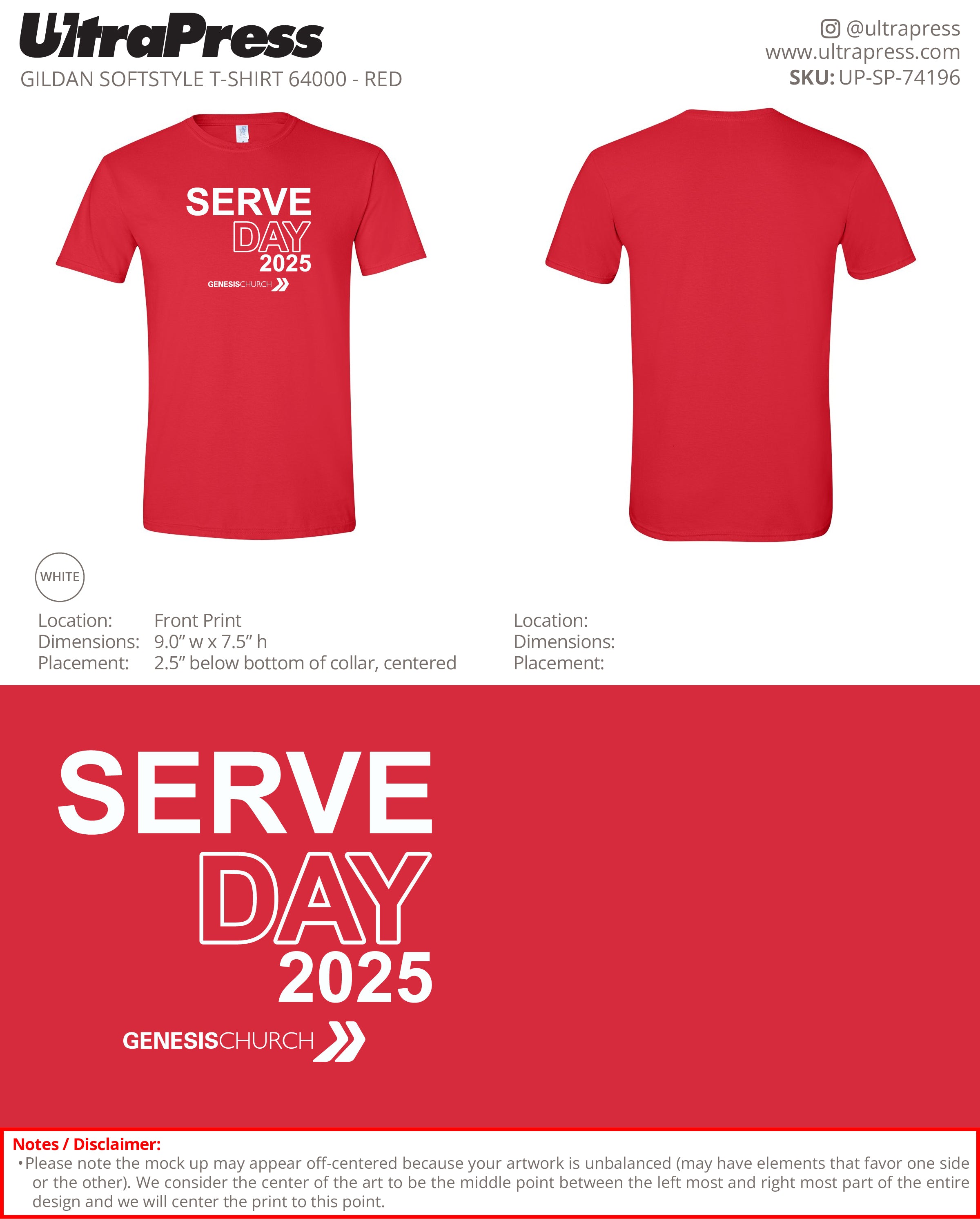 UP-SP-74196 Serve Day 2025 - Watty Watson 100 Min Qty (Bulk)