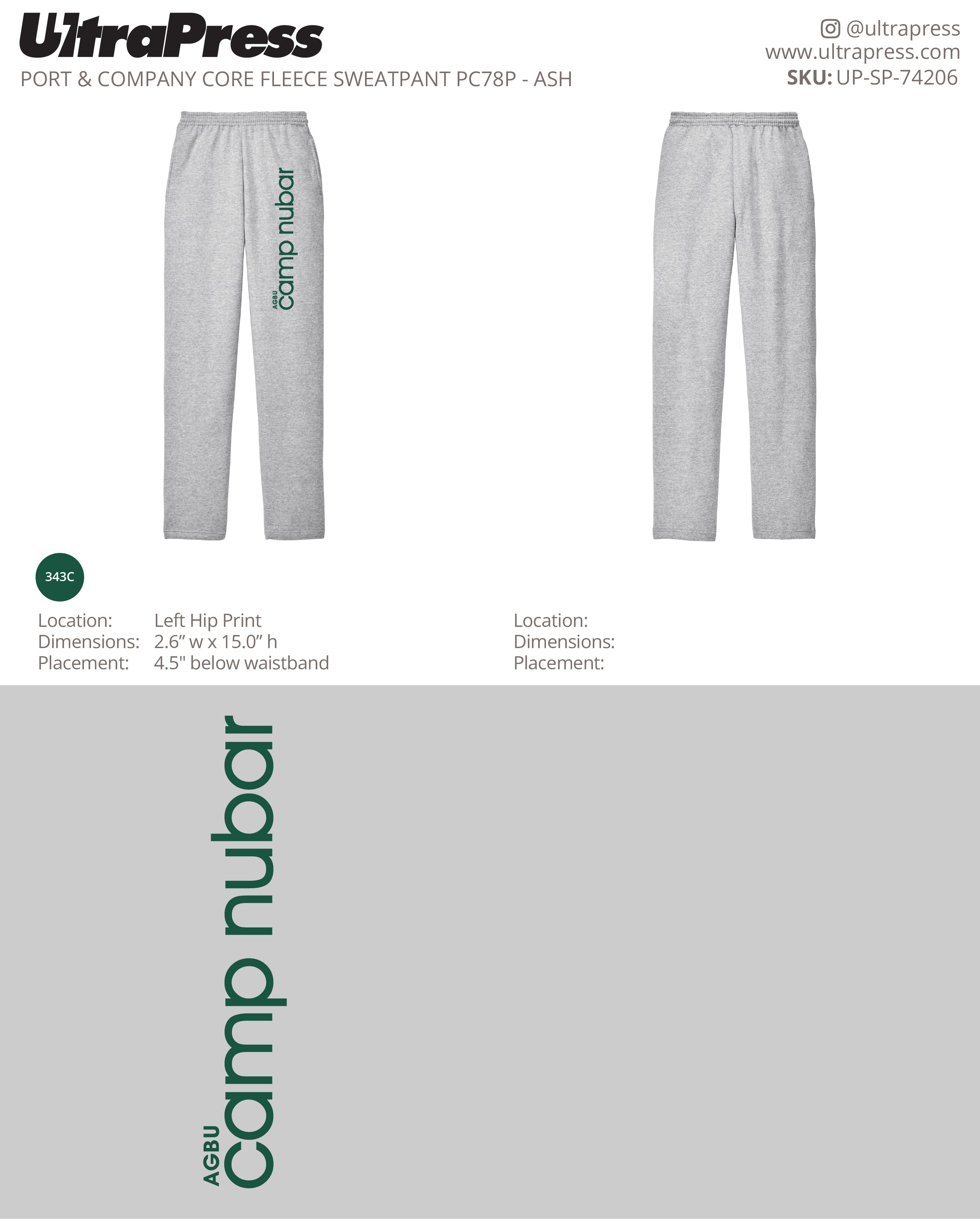 UP-SP-74206 Camp Nubar 2025 Sweatpants - Alexis Krolian  72 Min Qty (Bulk)