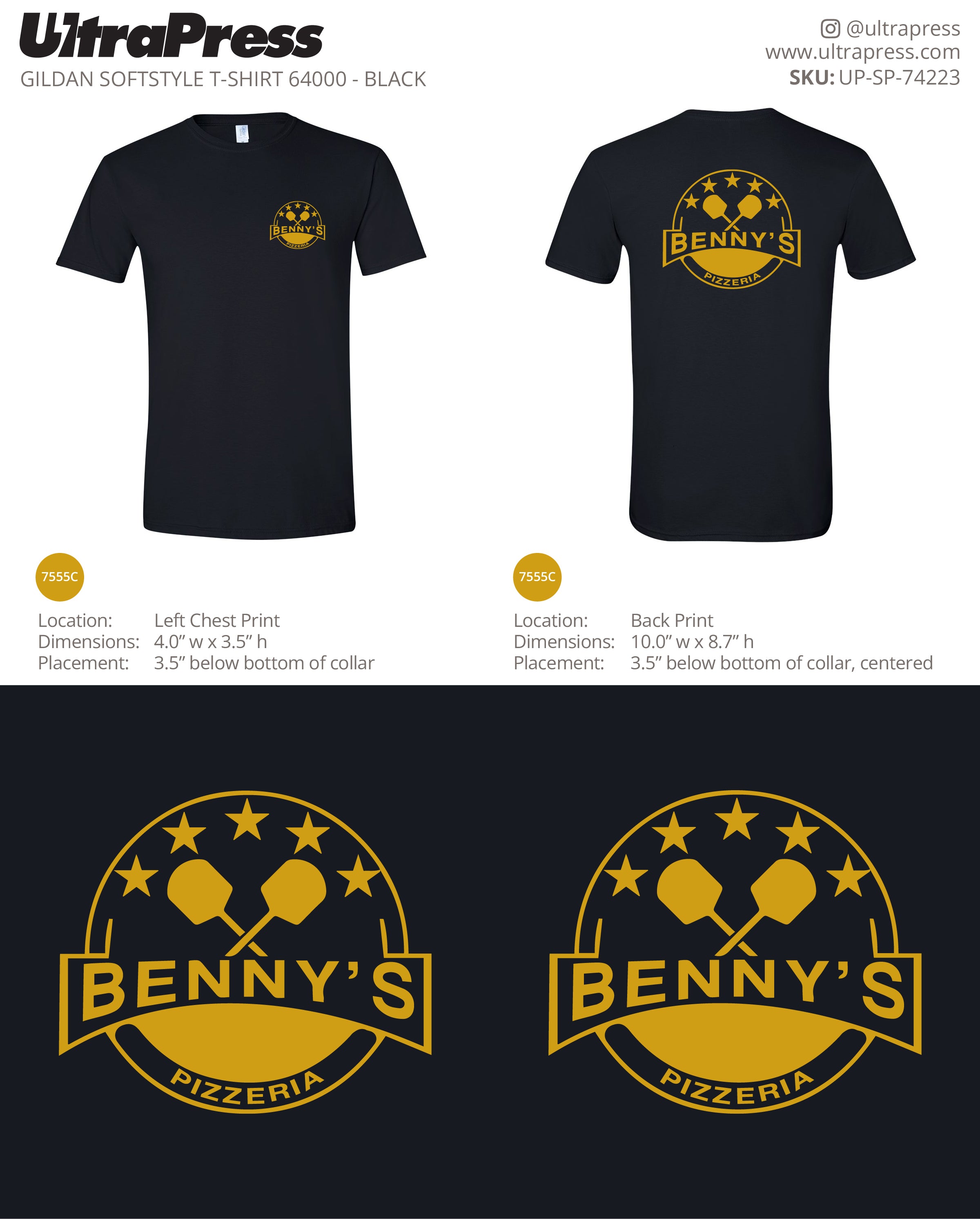 UP-SP-74223 Benny's Pizzeria - Uke Krasniqi 100 Min Qty (Bulk)