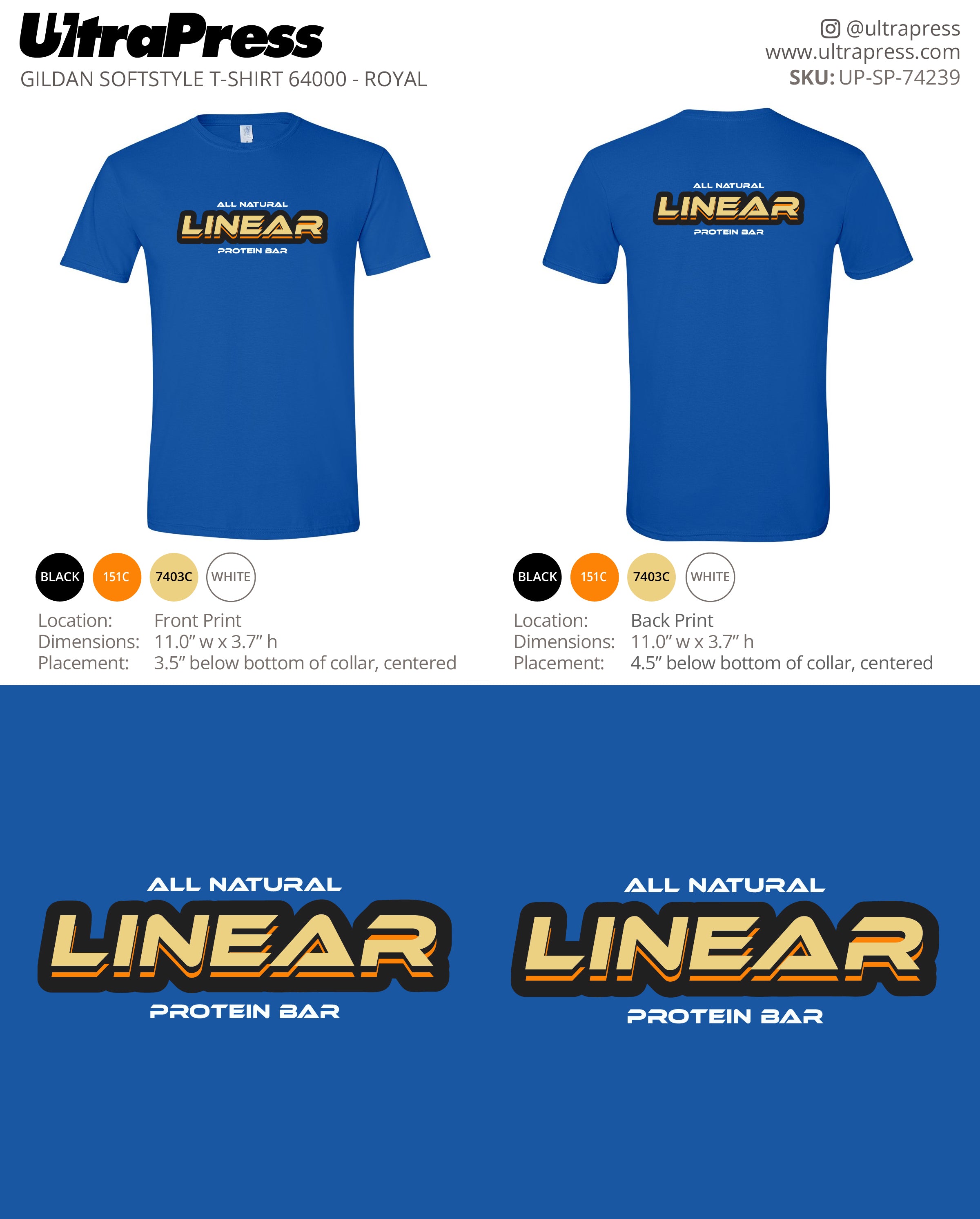 UP-SP-74239 Linear Protein Bar - John Grannis 100 Min Qty (Bulk)