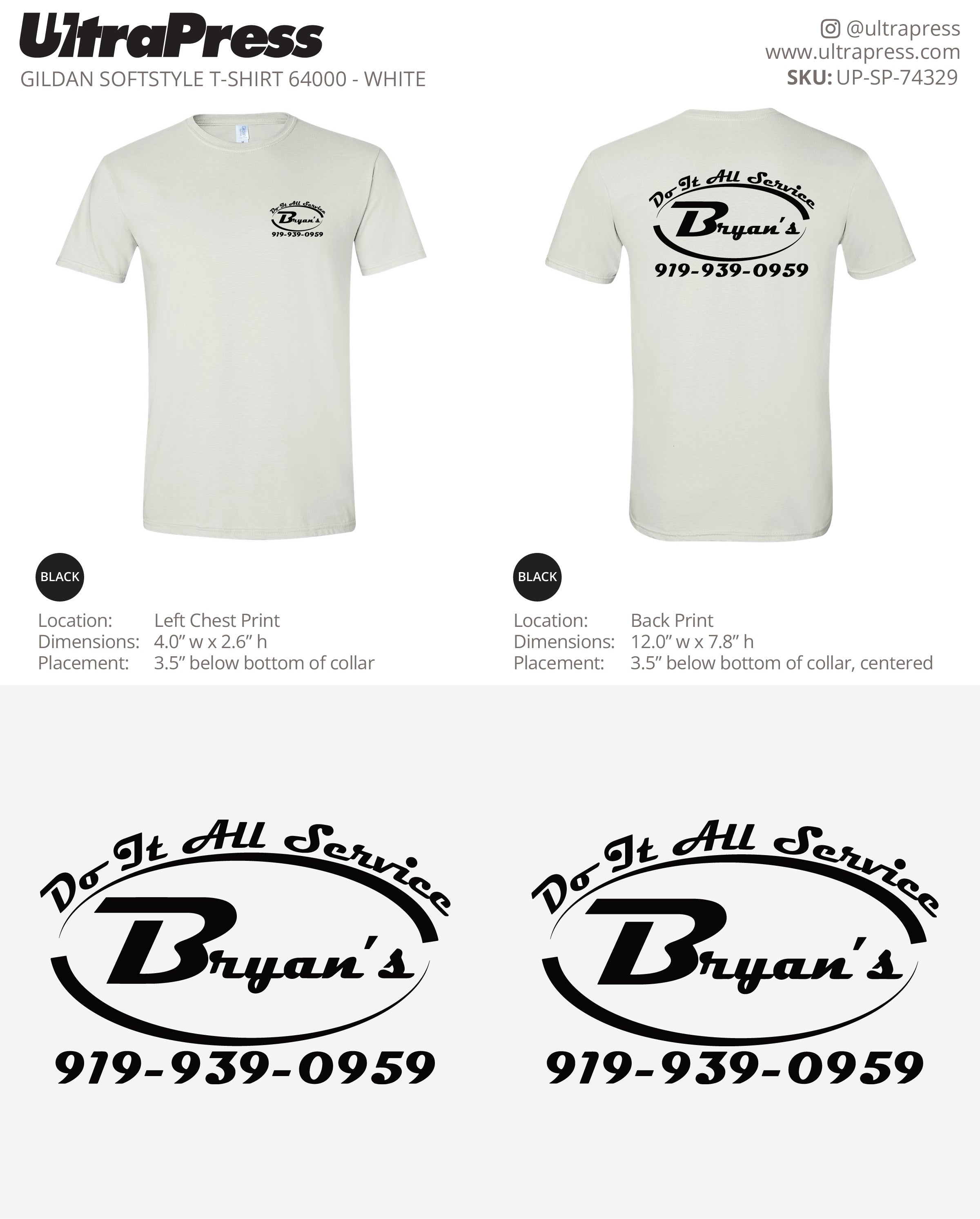 UP-SP-74329 Do It All Service - Bryan Hughes 100 Min Qty (Bulk)