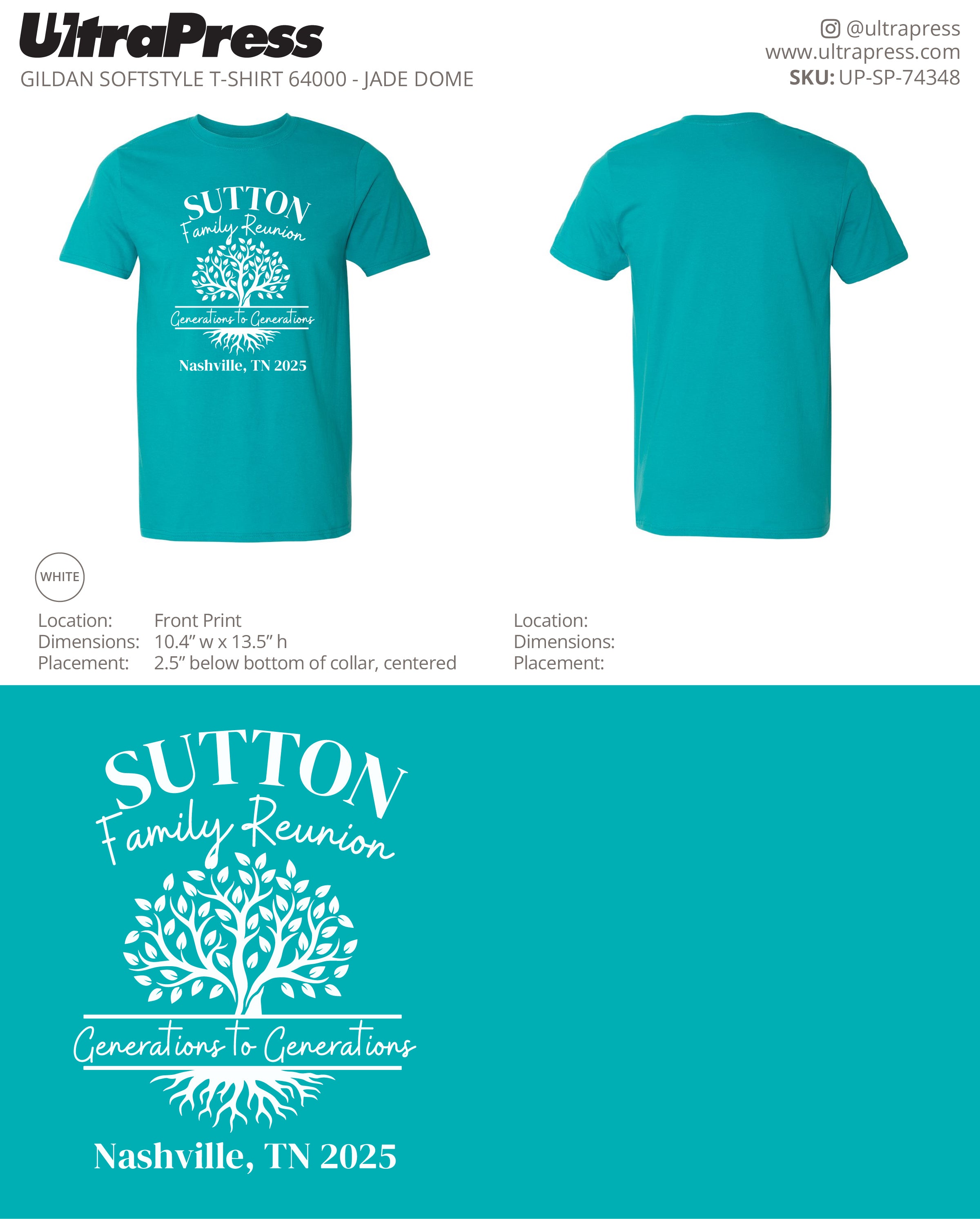 UP-SP-74348 Sutton Family Reunion - KD Ward 100 Min Qty (Bulk)