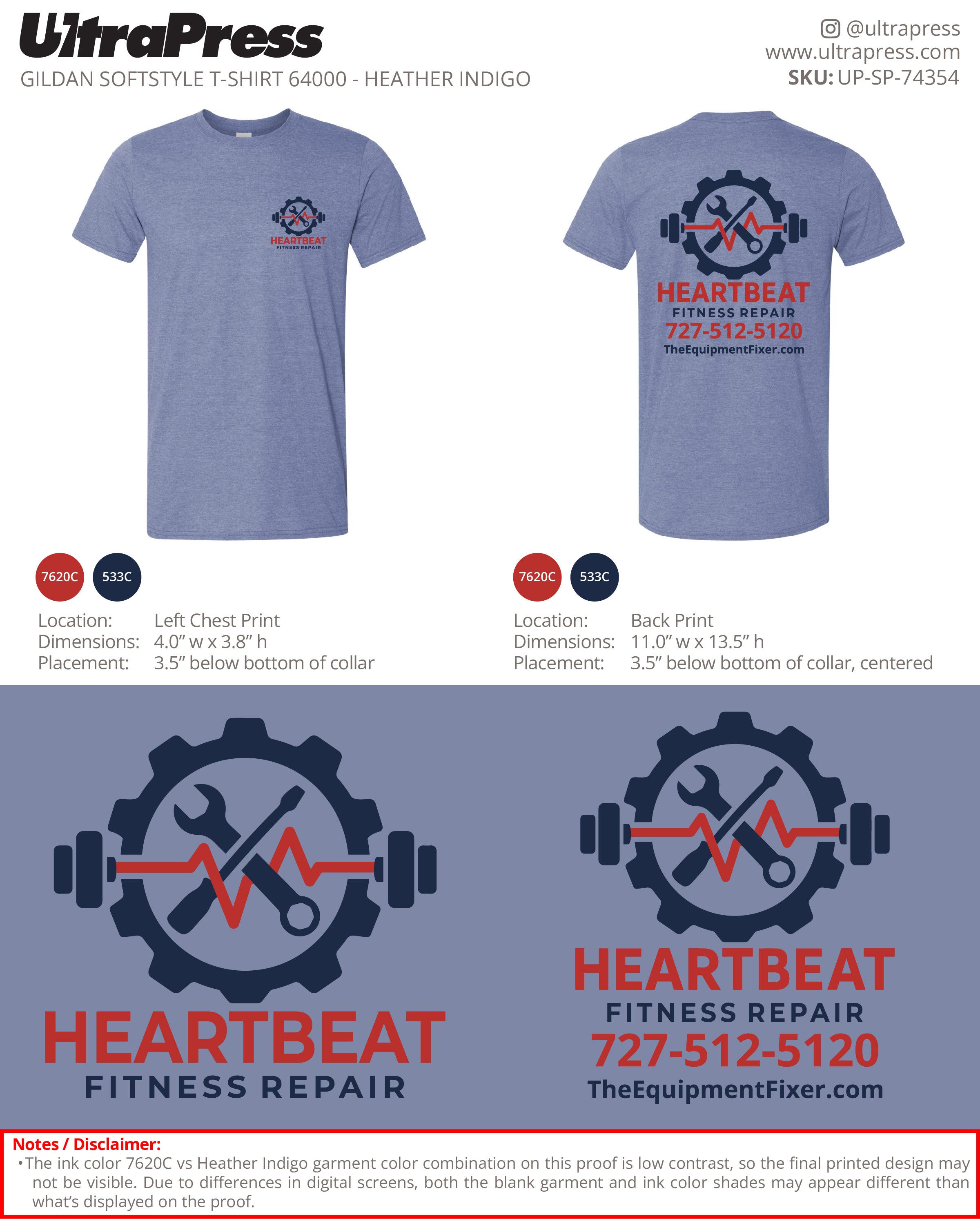 UP-SP-74354 Heartbeat Fitness Repair - Toren Tommasi 100 Min Qty (Bulk)