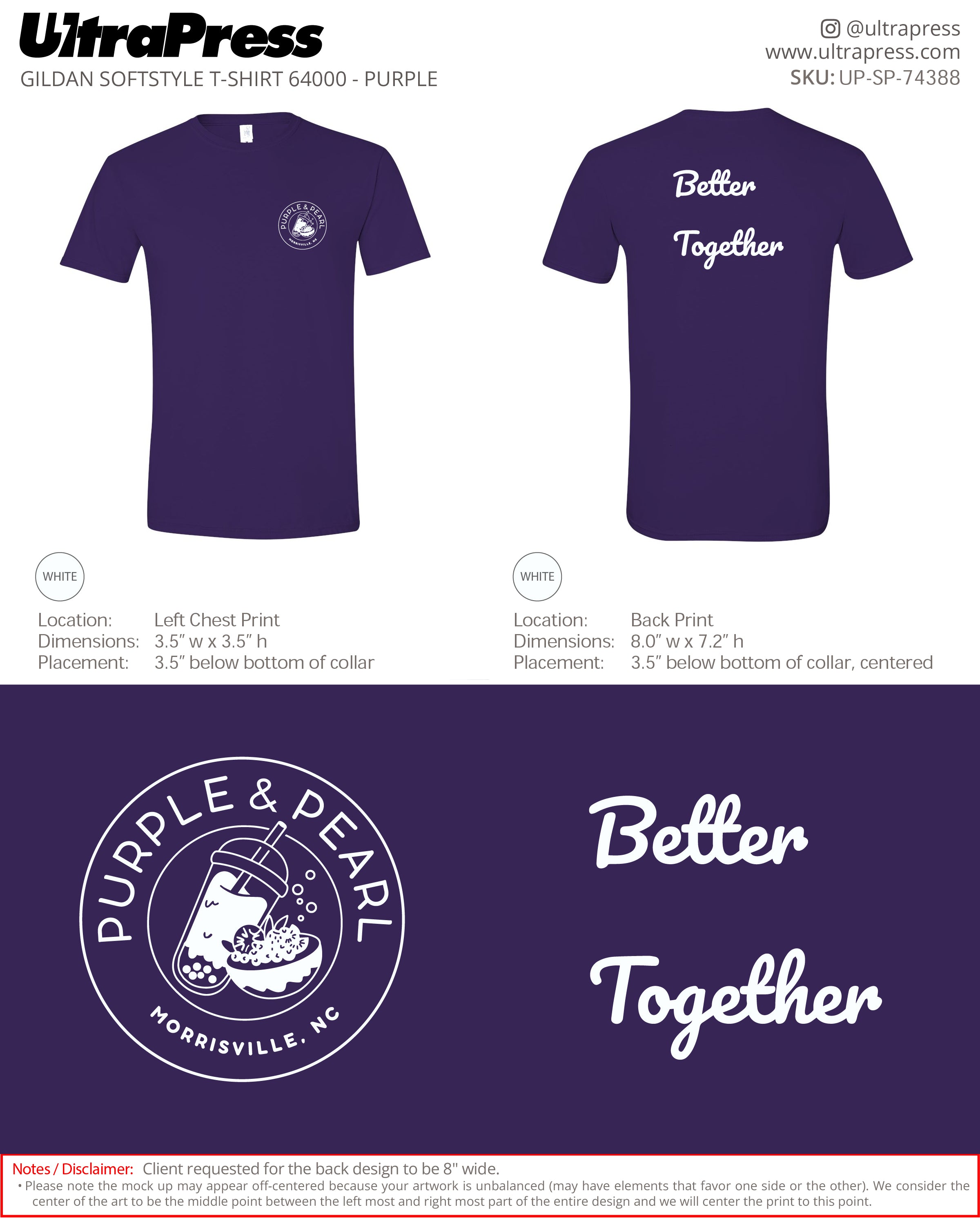 UP-SP-74388 Purple & Pearl - Khoa Dinh 100 Min Qty (Bulk)