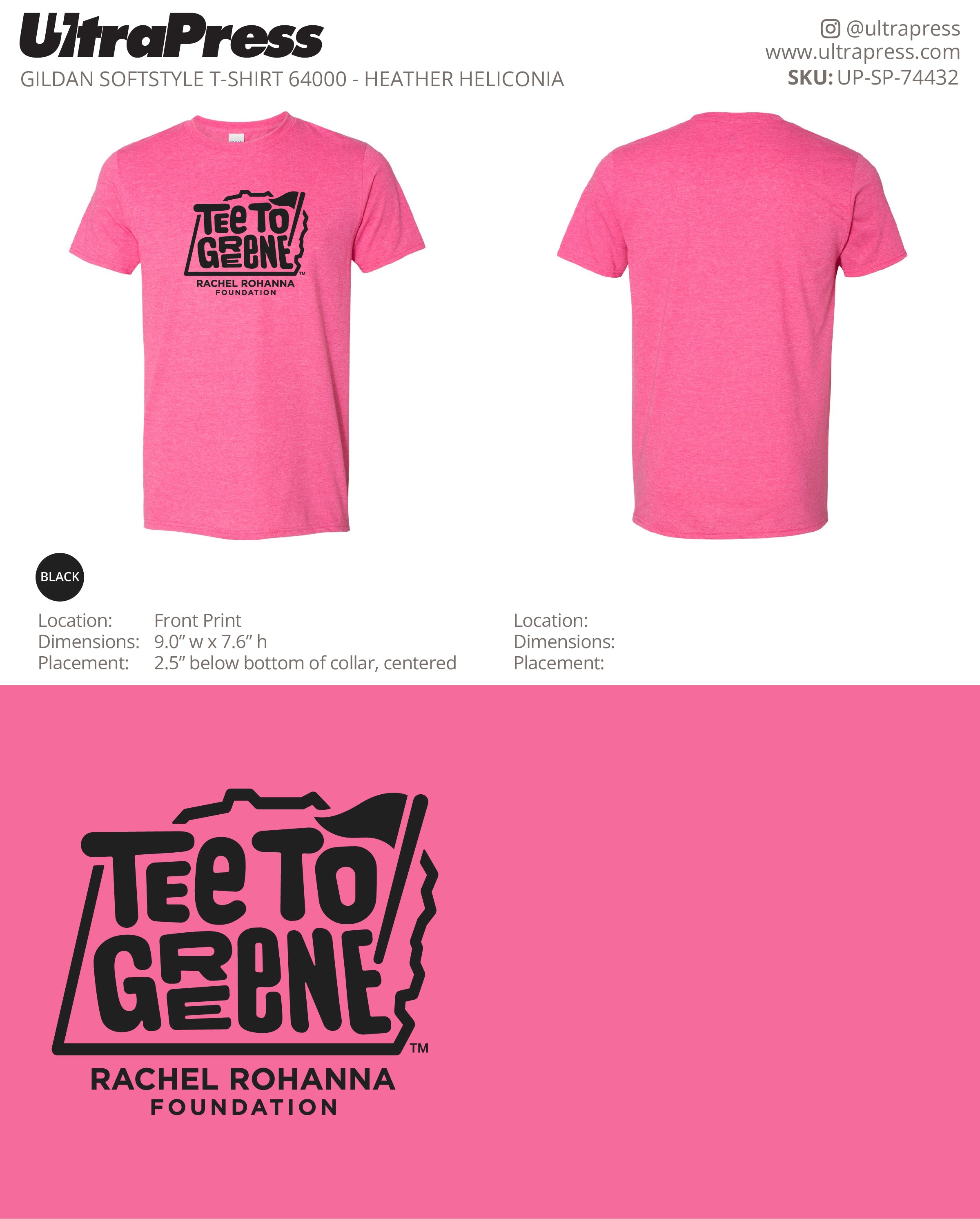 UP-SP-74432 Tee To Greene - Trista Morris 100 Min Qty (Bulk)