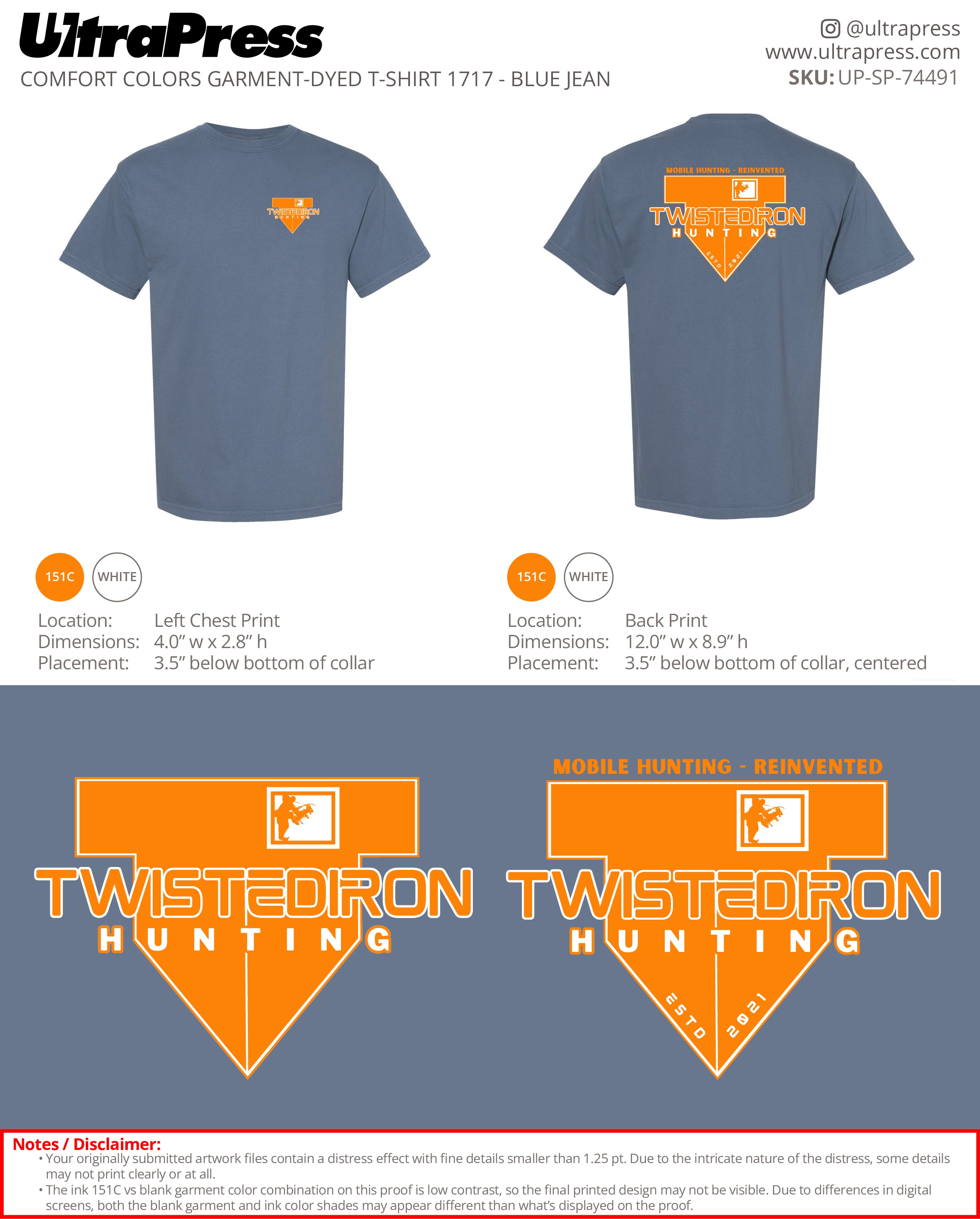 UP-SP-74491 Twisted Iron Hunting - Scott Johnson 100 Min Qty (Bulk)