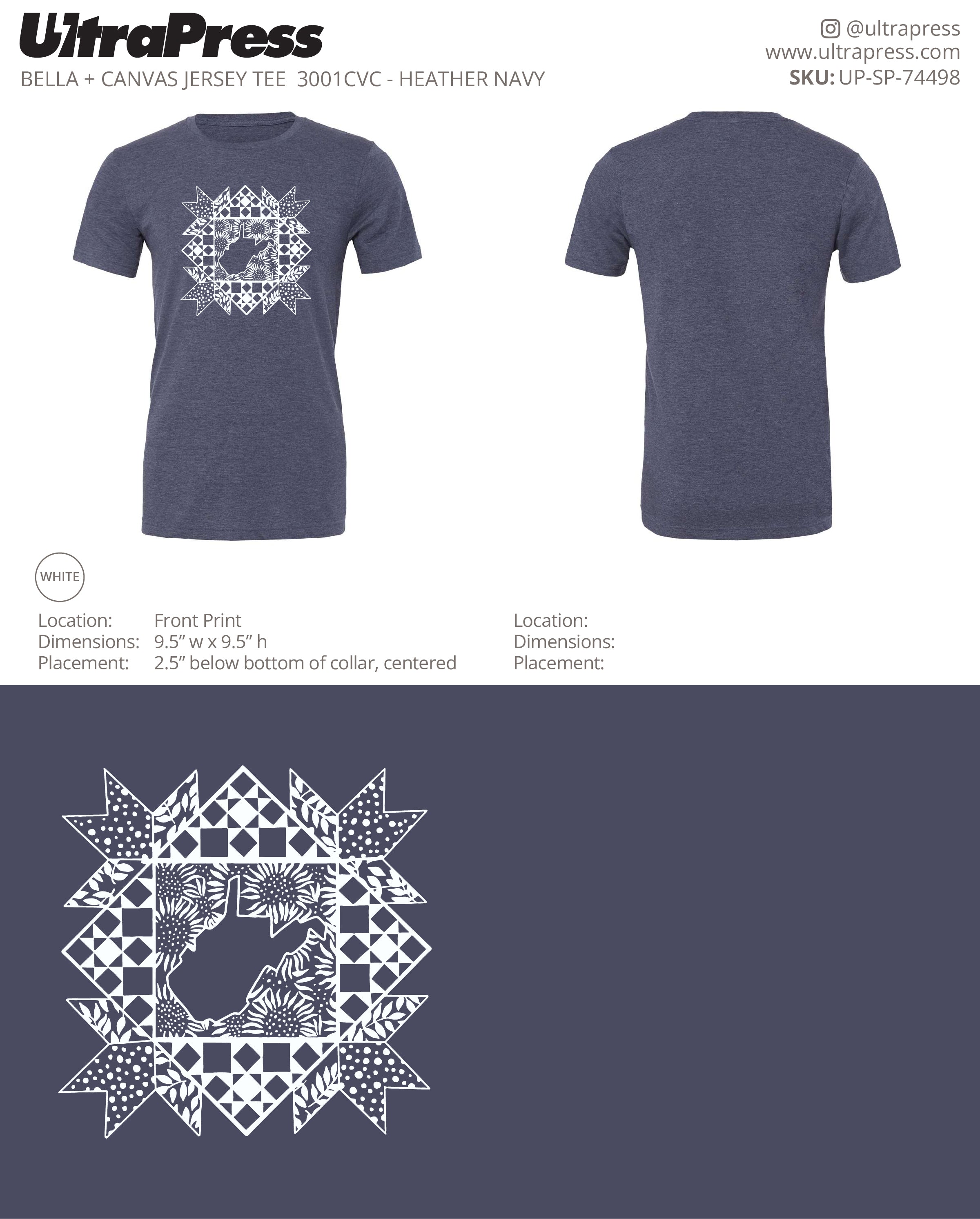 UP-SP-74498 Quilt Block - Jenna Reed 100 Min Qty (Bulk)