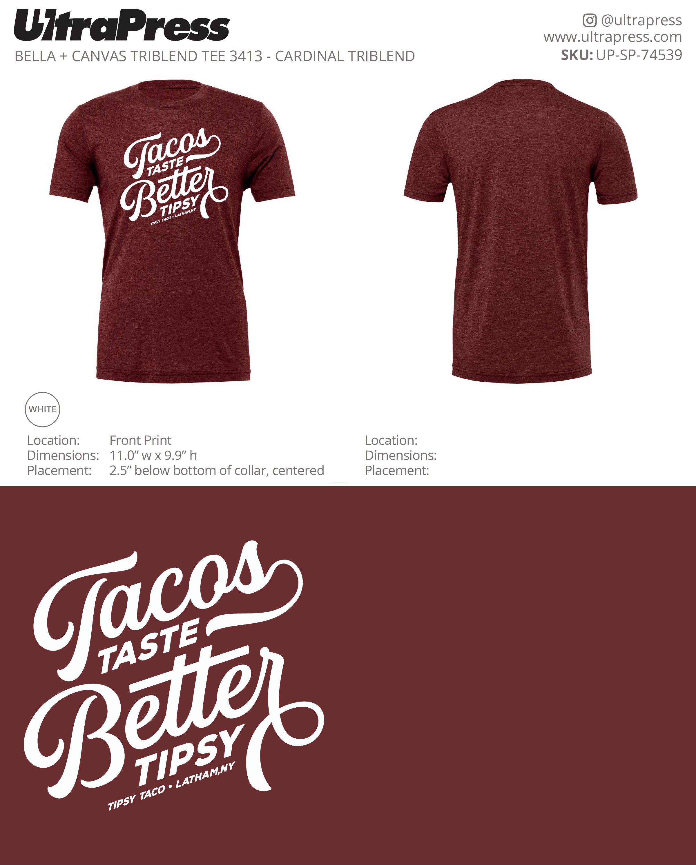 UP-SP-74539 Tacos Taste Better Tipsy - Brendan Brader 288 Min Qty (Bulk)