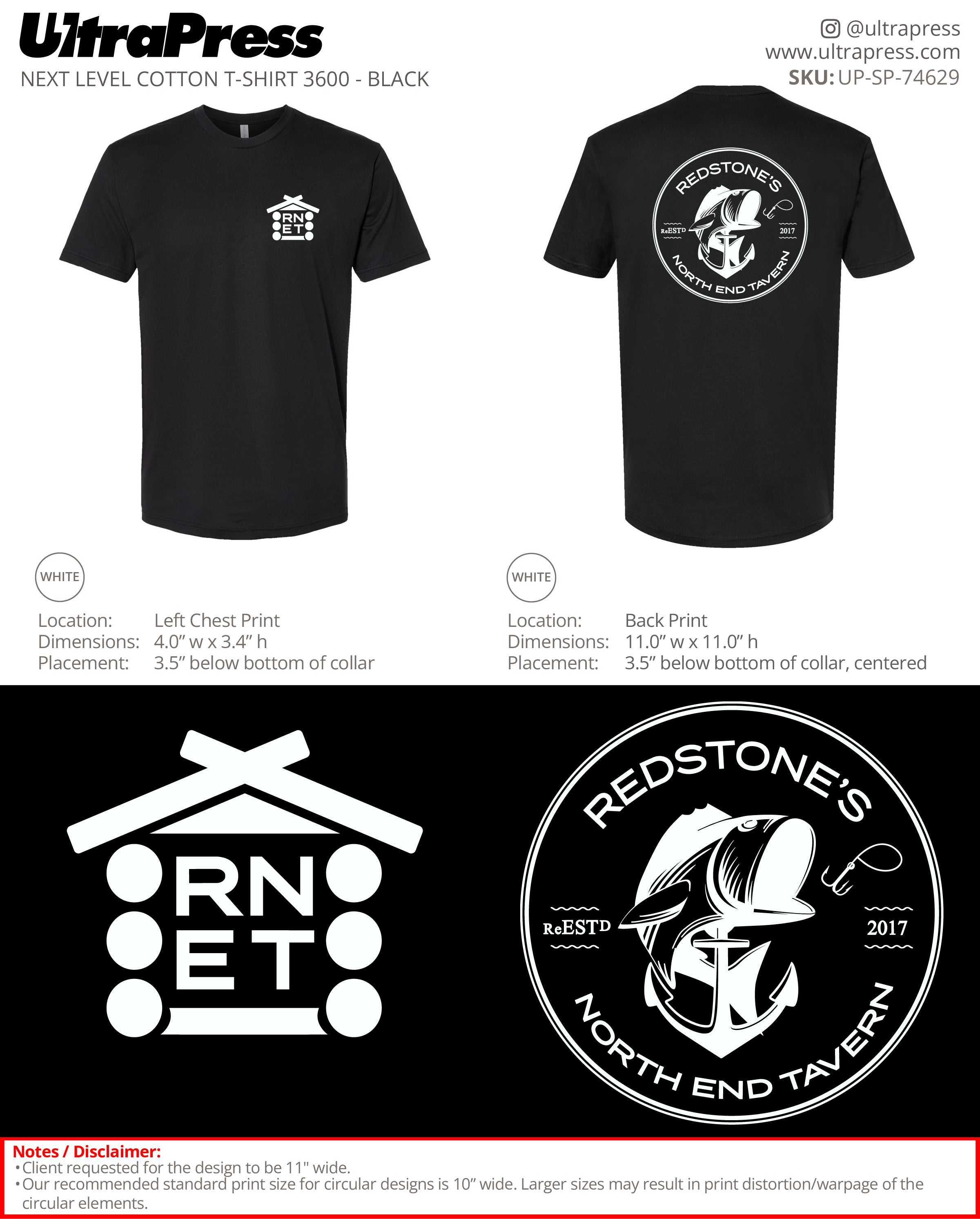 UP-SP-74629 Redstone's North & Tavern - JEFFREY RASTOCAN 100 Pieces Package (Bulk)