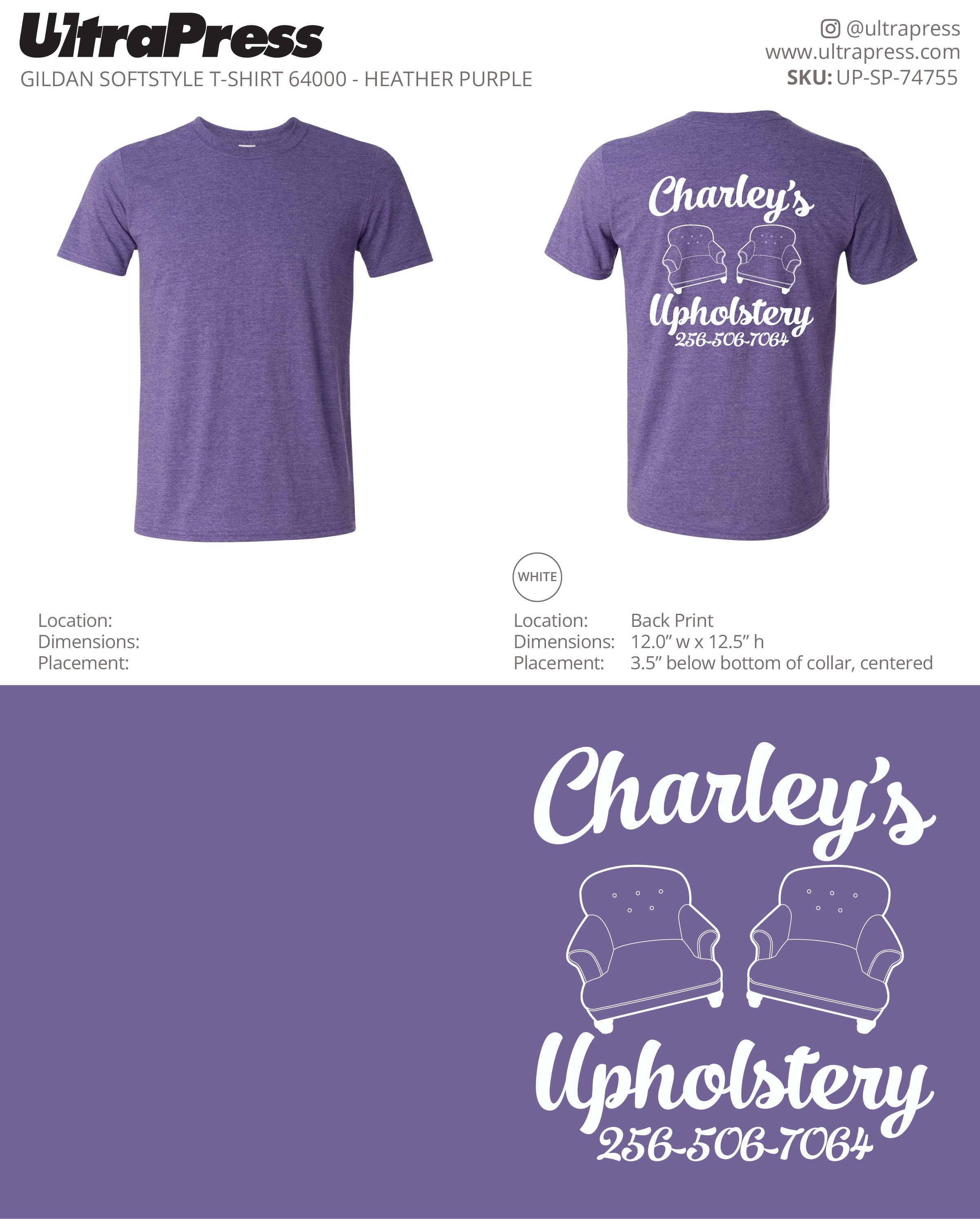 UP-SP-74755 Charley's Upholstery - Charley Shoe 100 Min Qty (Bulk)