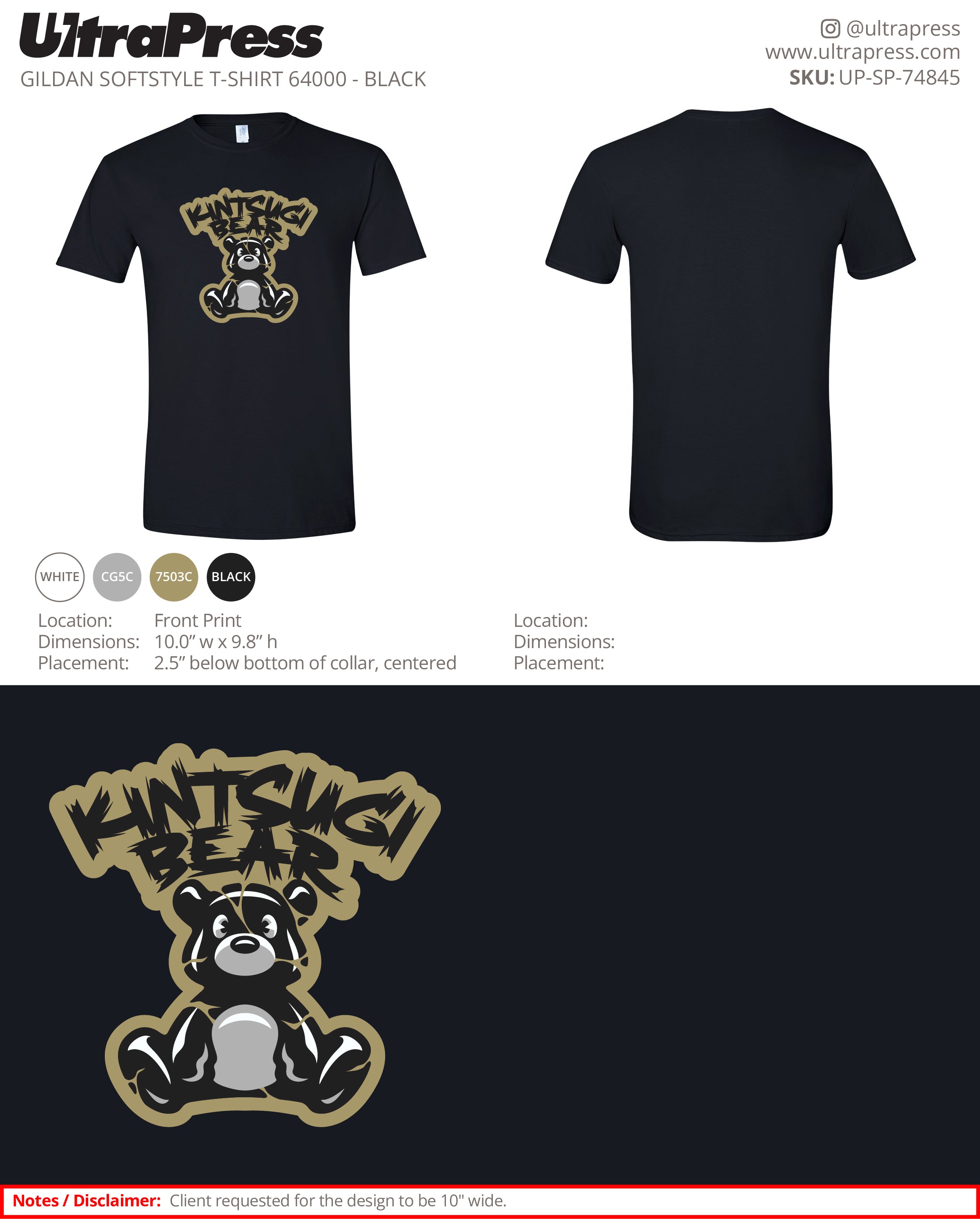 UP-SP-74845 Kintsugi Bear - Kyle Moore 24 Min Qty (Bulk)