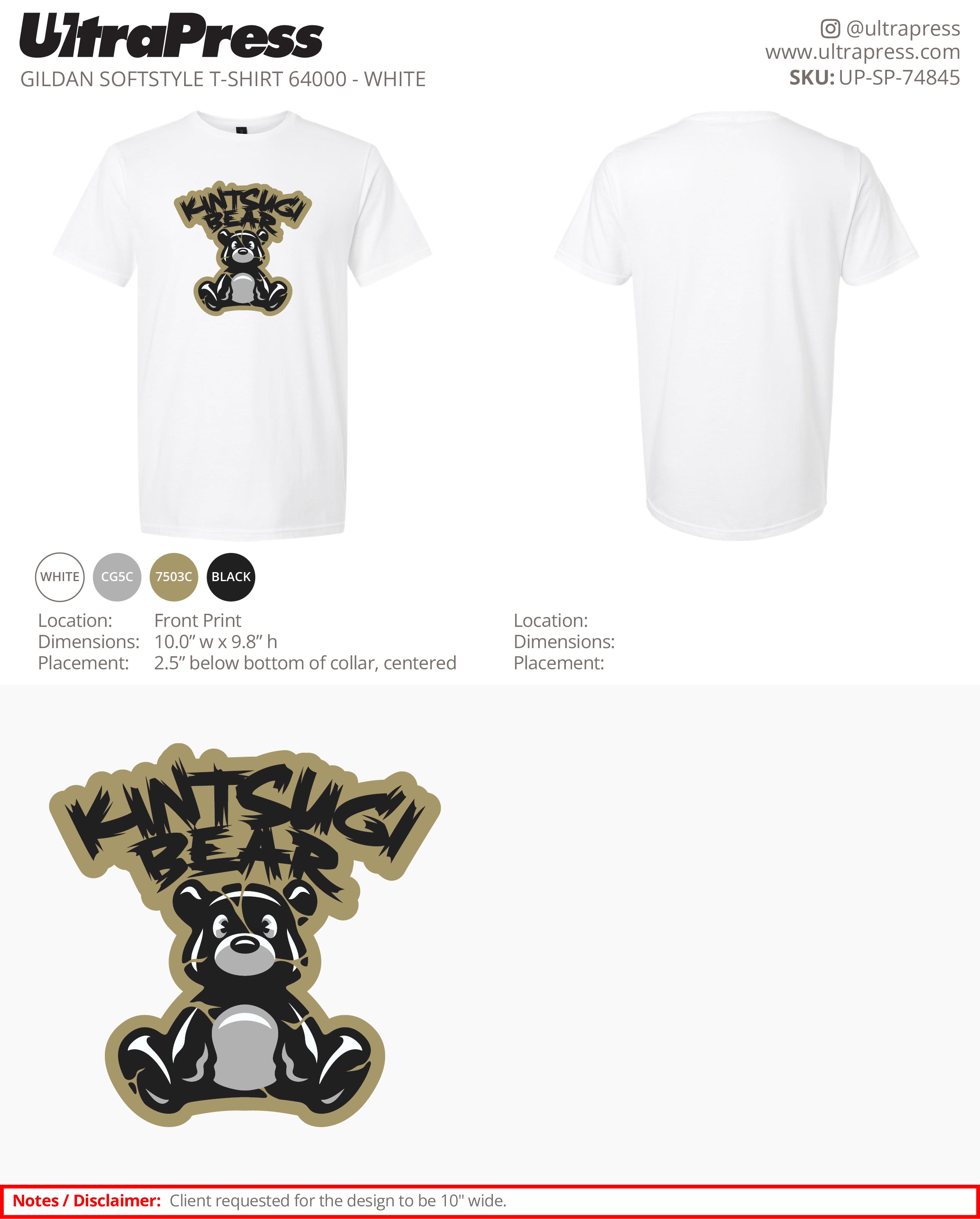 UP-SP-74845 Kintsugi Bear - Kyle Moore 24 Min Qty (Bulk)