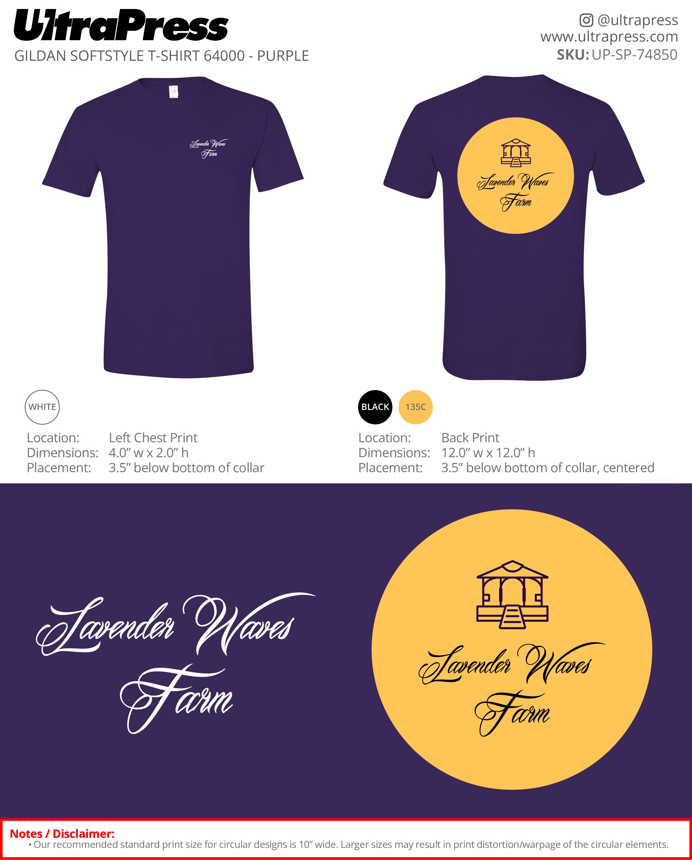 UP-SP-74850 Lavender Waves Farm - Henry Cabrera 100 Pieces Package (Bulk)