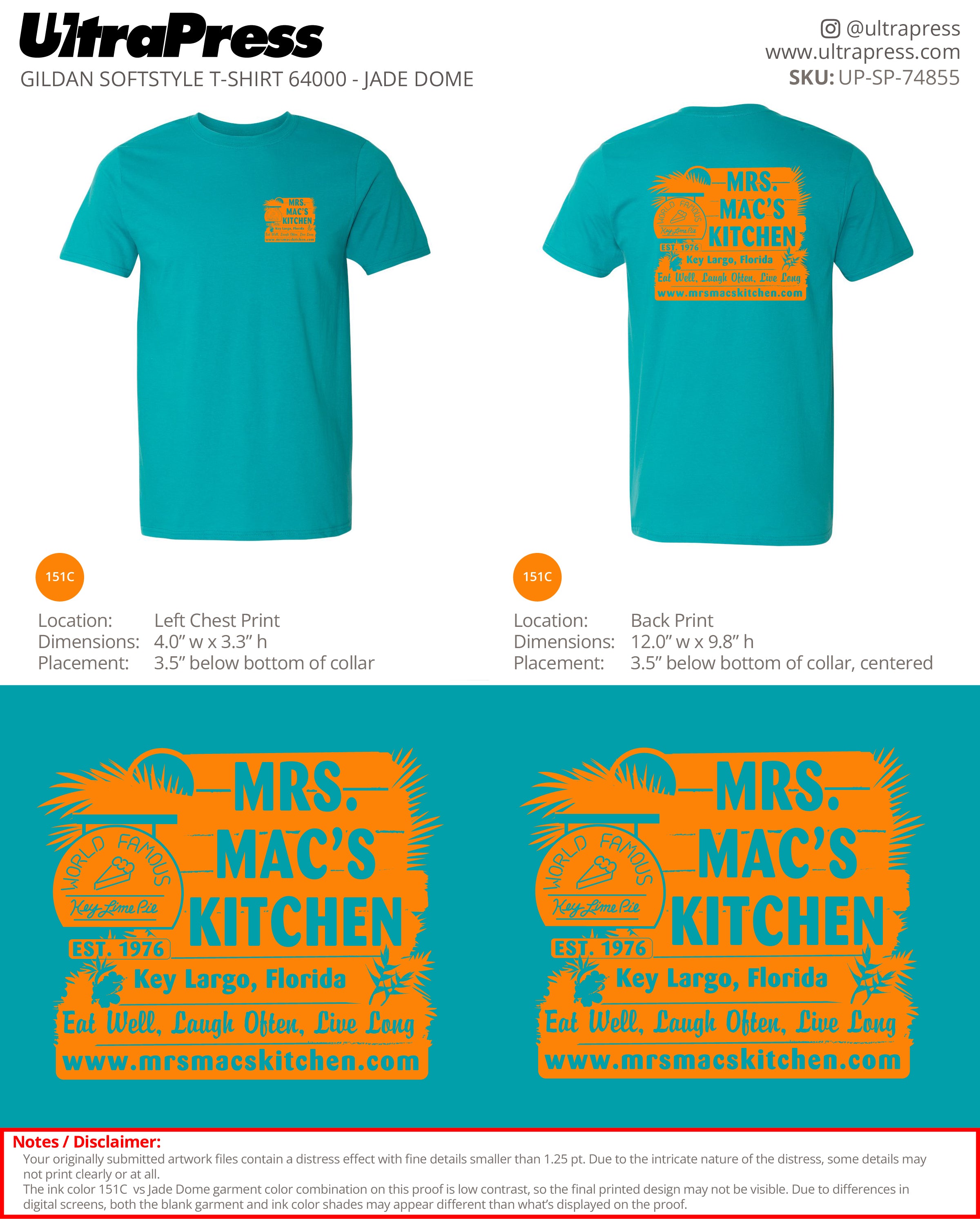 UP-SP-74855 Mrs. Mac’s Kitchens - Stephanie Figueroa 100 Min Qty (Bulk)