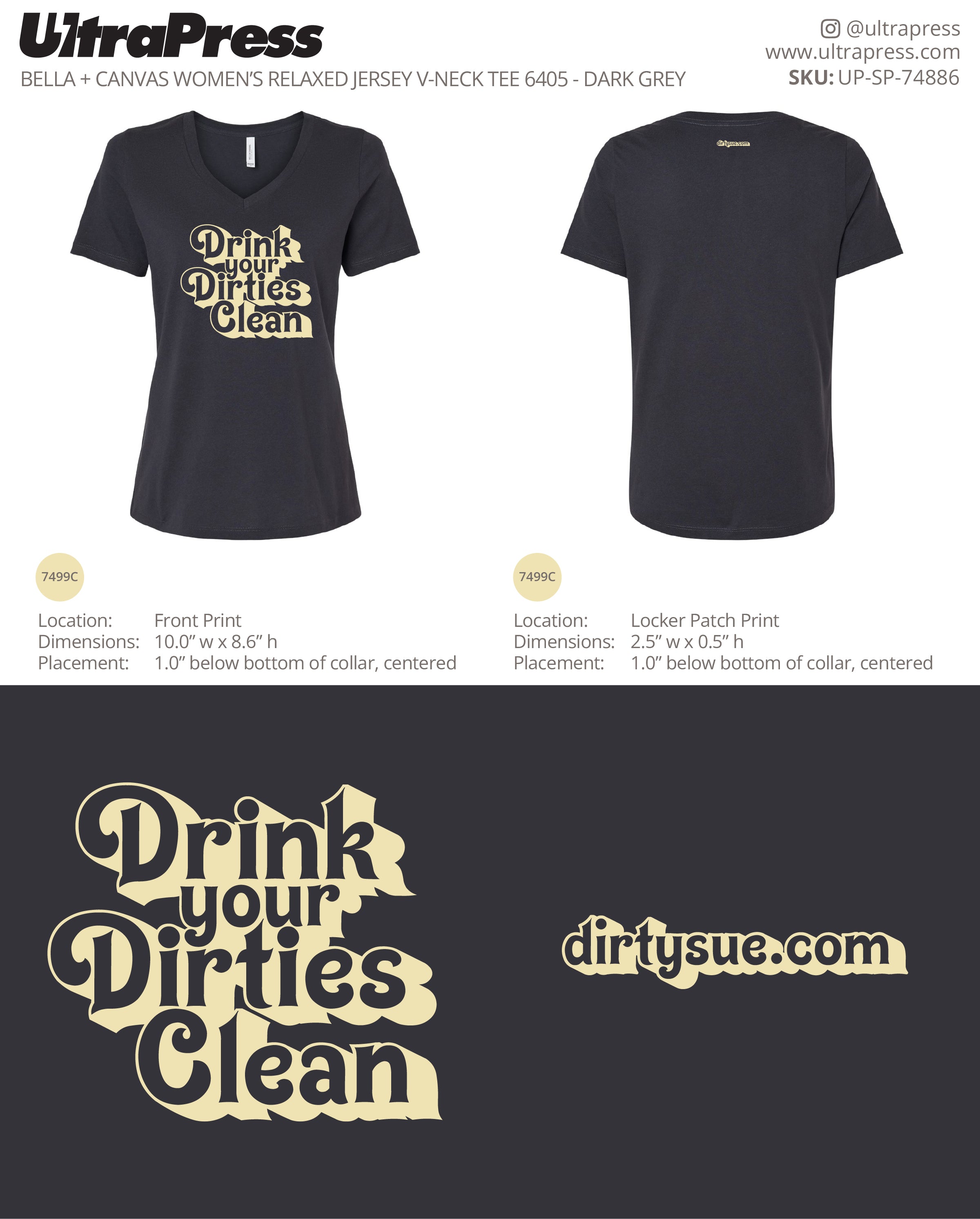 UP-SP-74886 Dirty Sue Women's Tees - ET 72 Min Qty (Bulk)