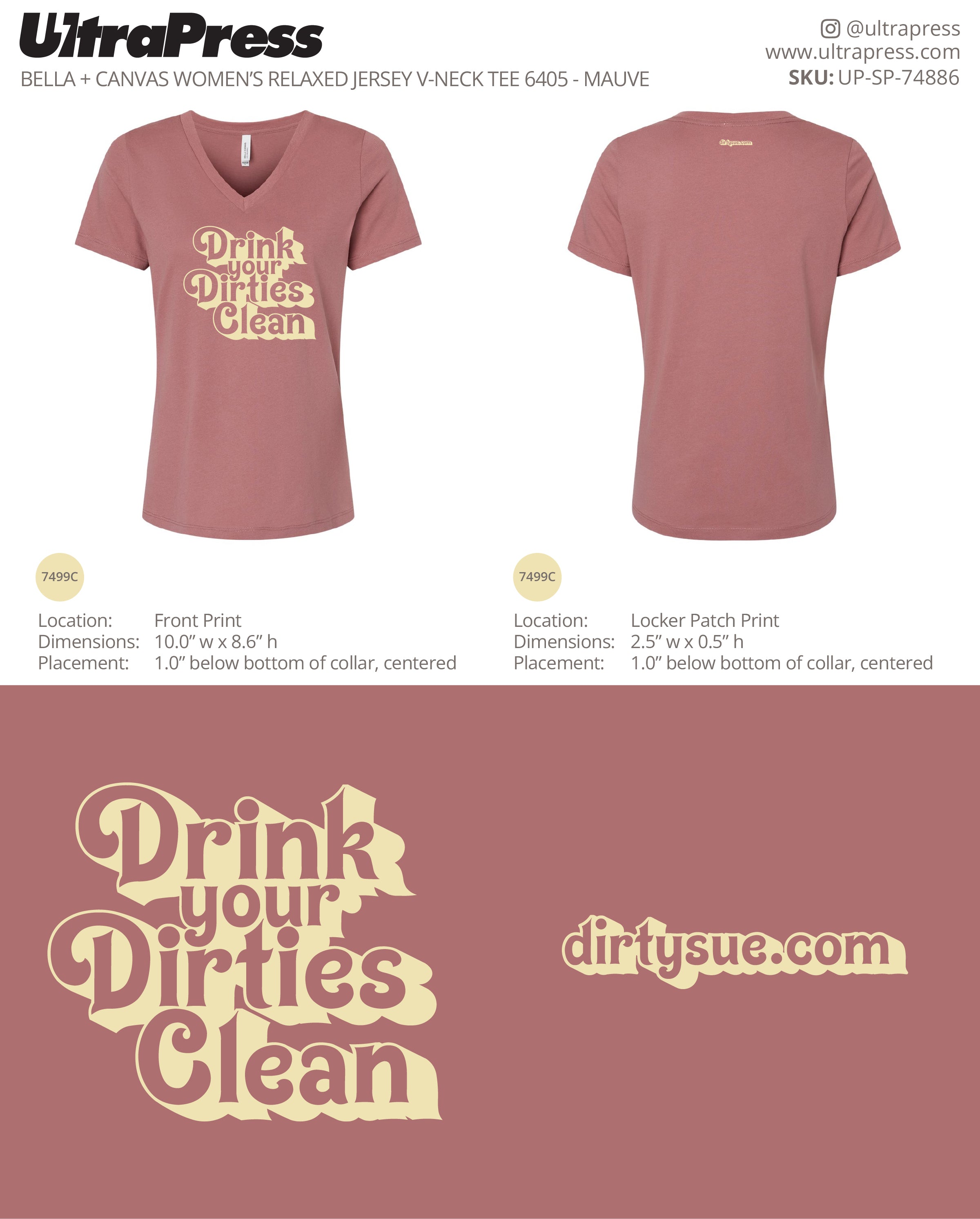 UP-SP-74886 Dirty Sue Women's Tees - ET 72 Min Qty (Bulk)