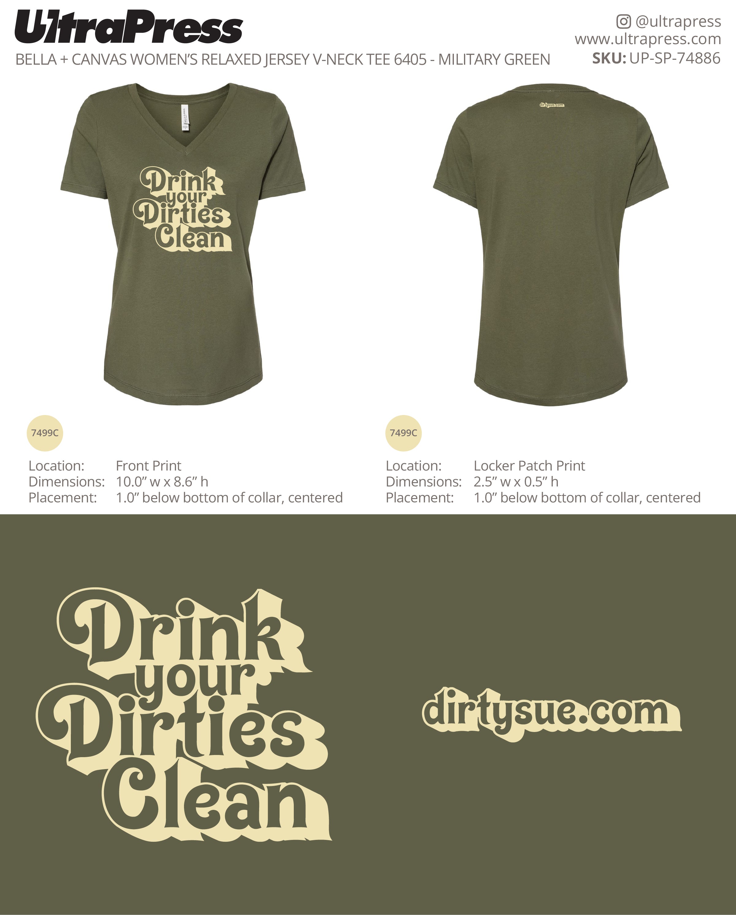 UP-SP-74886 Dirty Sue Women's Tees - ET 72 Min Qty (Bulk)