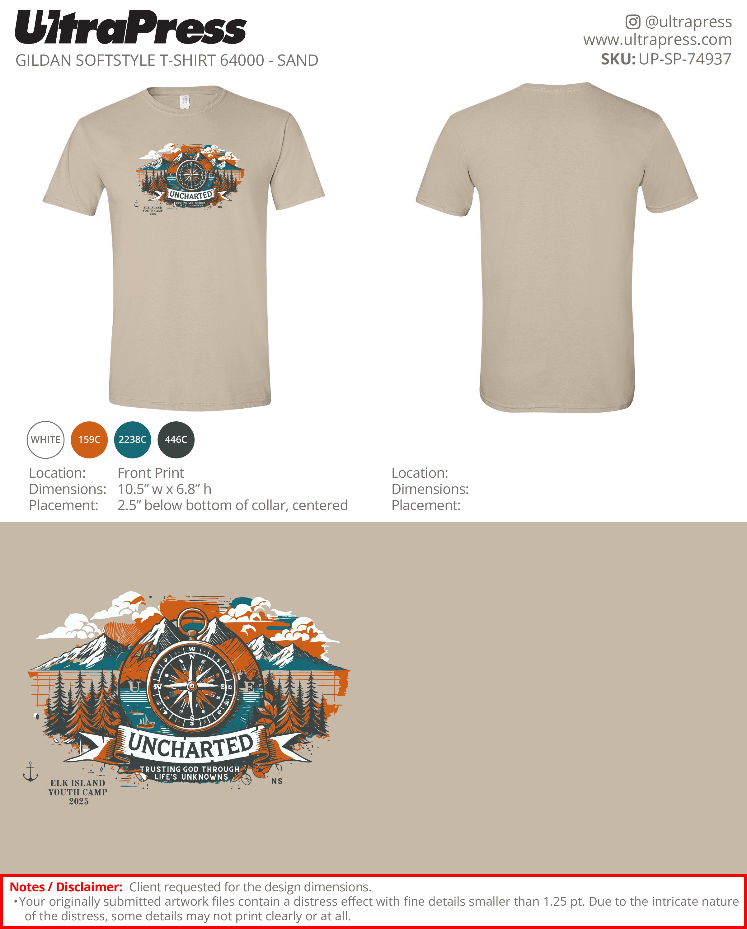 UP-SP-74937 Uncharted - Angie Terhaar 100 Min Qty (Bulk)