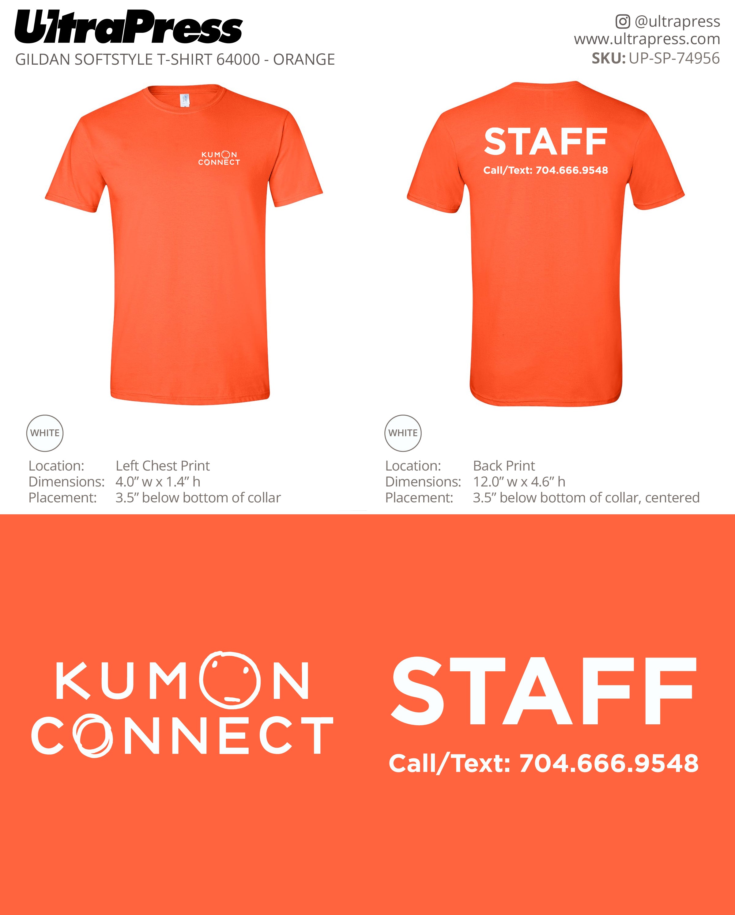 UP-SP-74956 Kumon Connect Staff Shirts - Maame Stephens 100 Min Qty (Bulk)