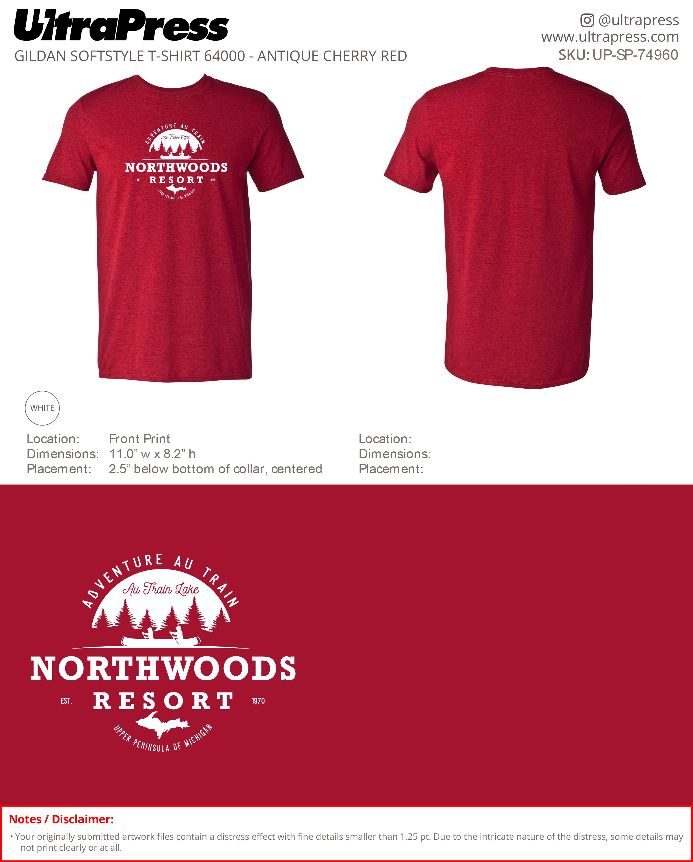 UP-SP-74960 Northwoods Resort - Erin Miller 100 Min Qty (Bulk)