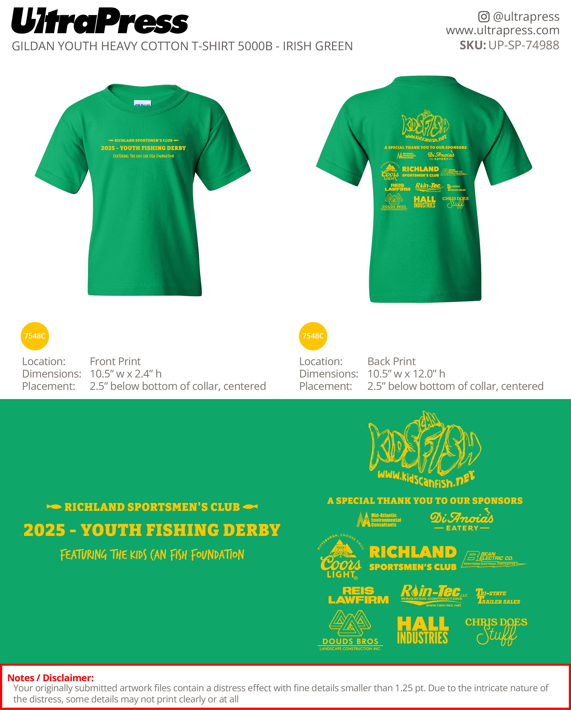 UP-SP-74988 The Kids Can Fish 2025 Youth Fishing Derby - Thomas Lewis 100 Min Qty (Bulk)