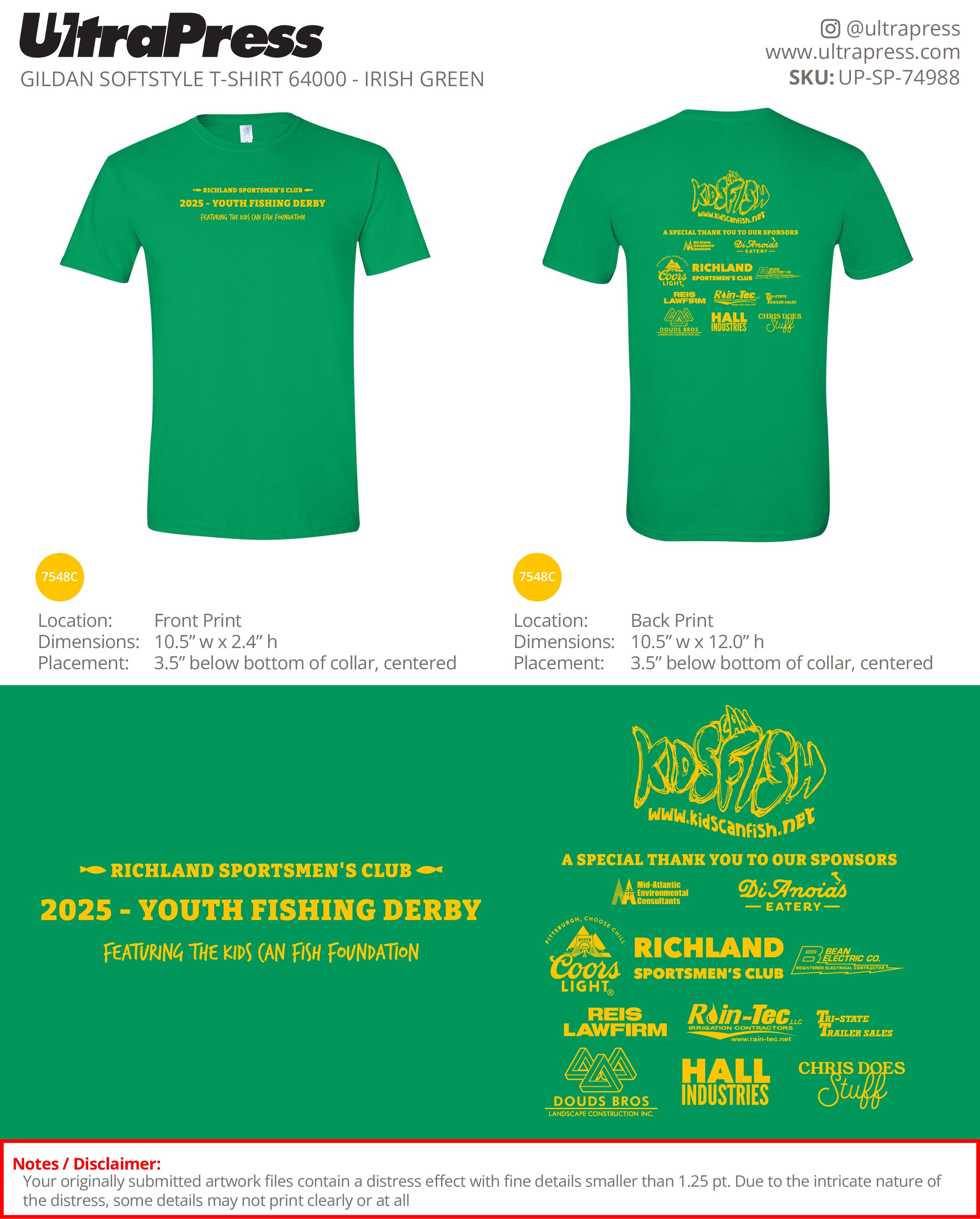 UP-SP-74988 The Kids Can Fish 2025 Youth Fishing Derby - Thomas Lewis 100 Min Qty (Bulk)