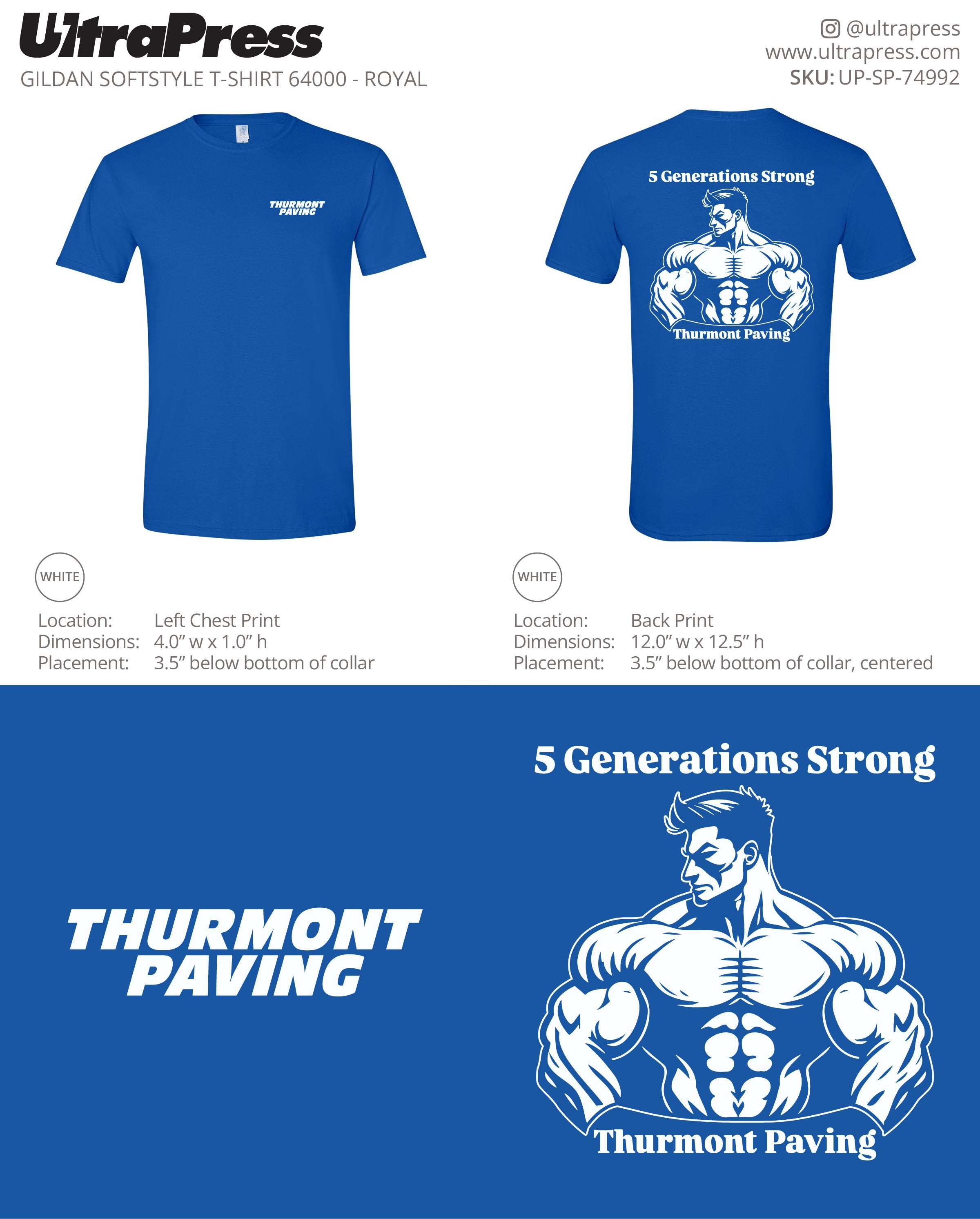 UP-SP-74992 Thurmont Paving 5 Generations Strong - Margaret Jeanne Corrigan 100 Min Qty (Bulk)