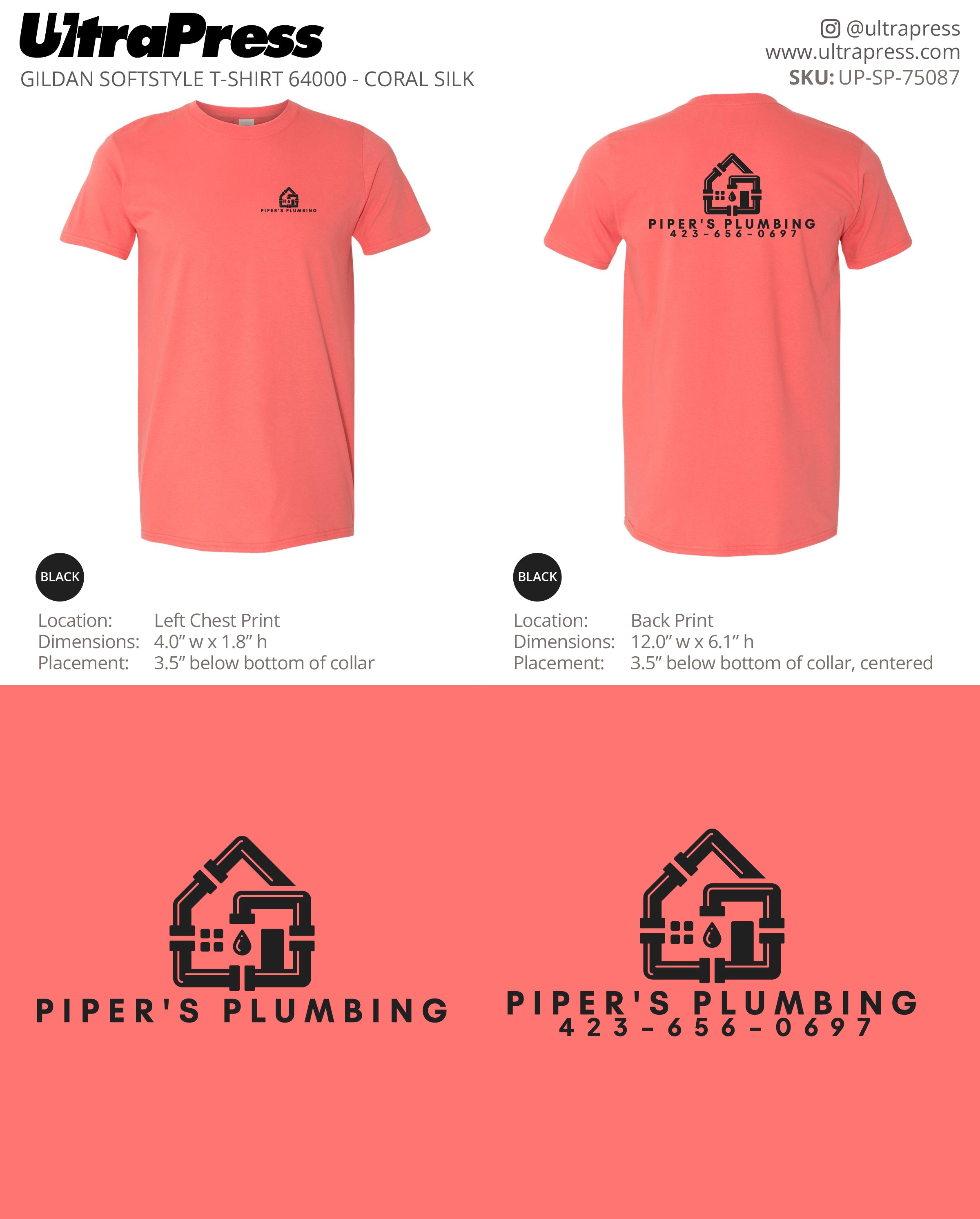 UP-SP-75087 Piper's Plumbing - Chris Stephens 100 Pieces Package (Bulk)