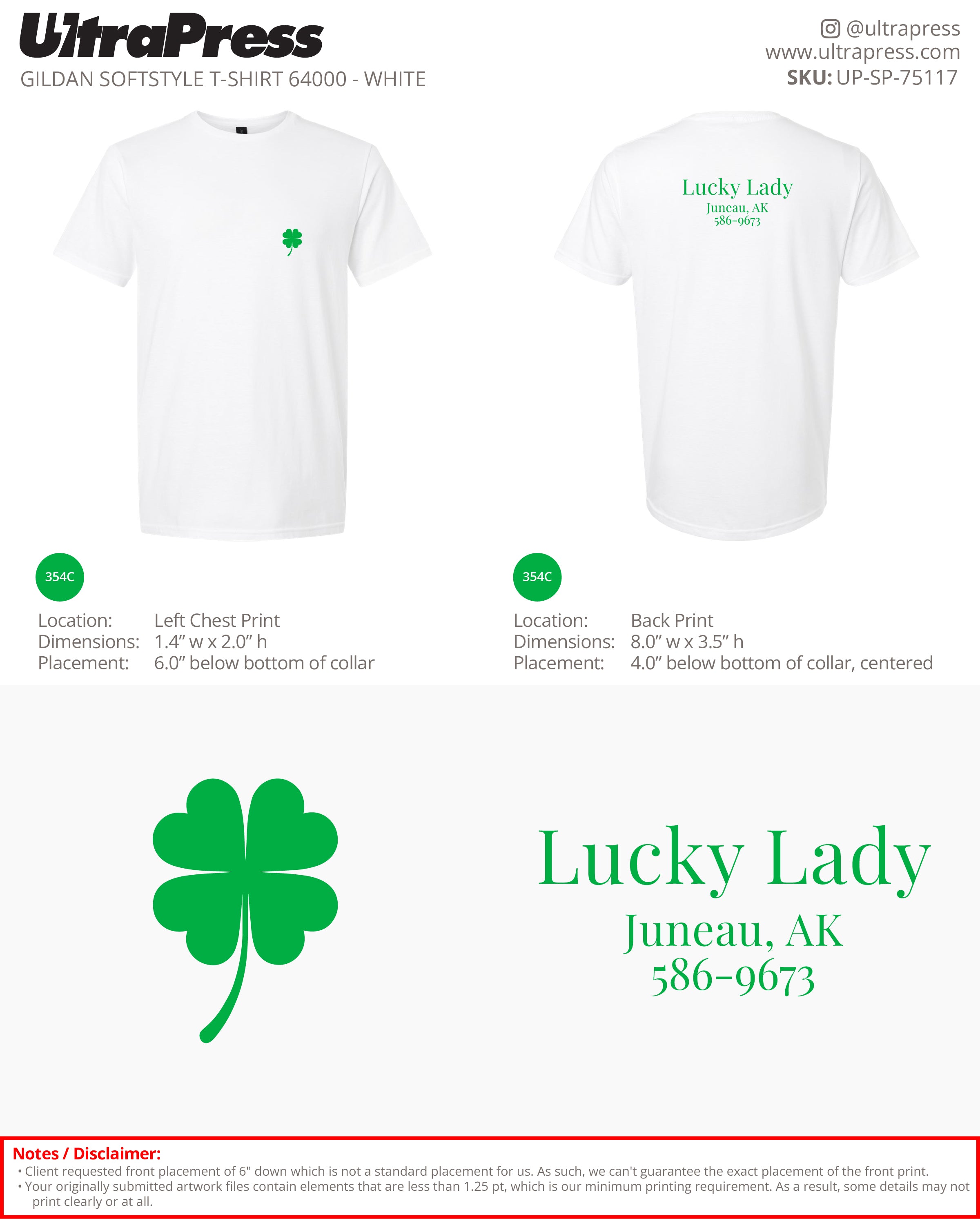 UP-SP-75117 Lucky Lady - Jake Haas 100 Min Qty (Bulk)