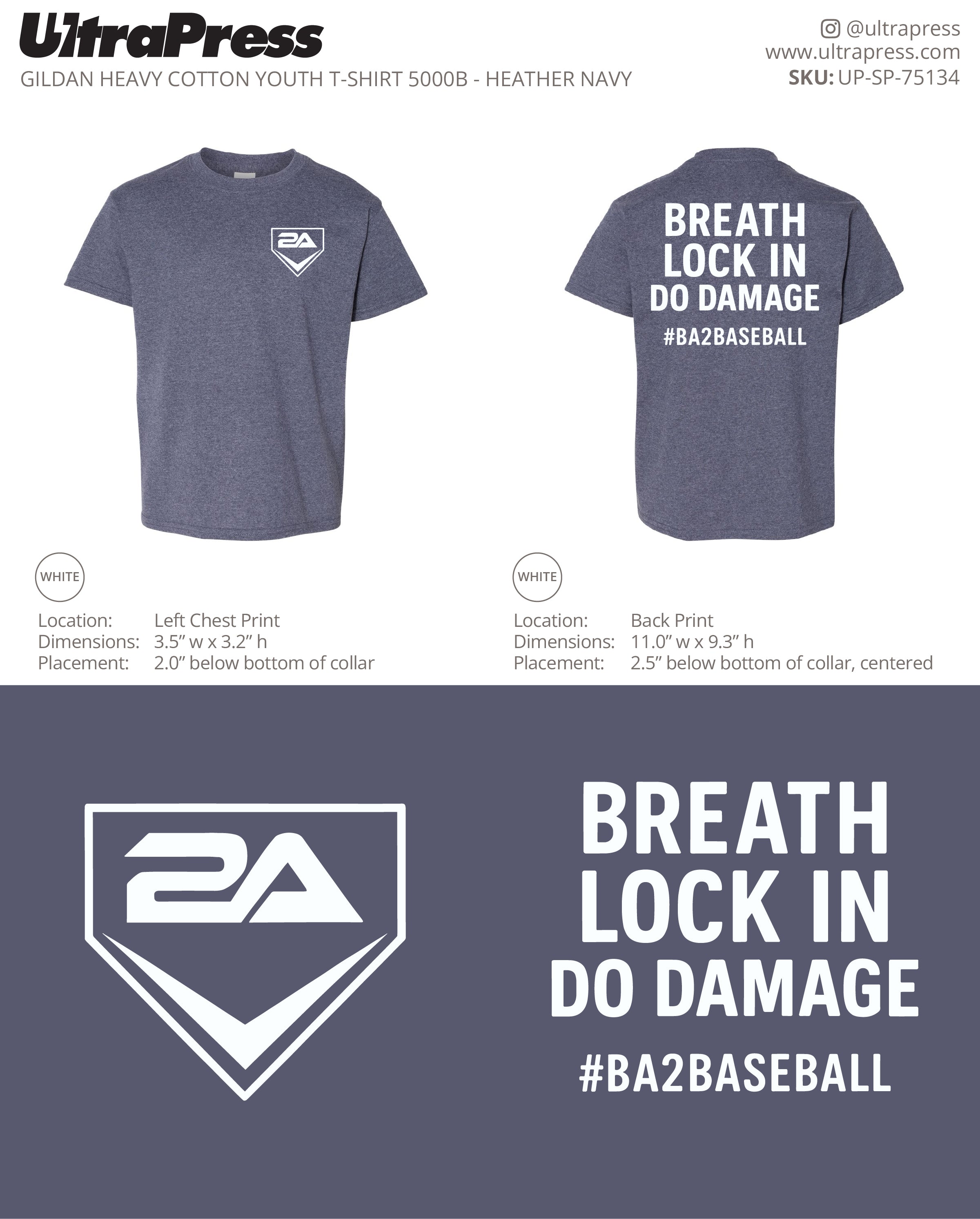 UP-SP-75134 #BA2BASEBALL - Greensboro Yard Goats 100 Min Qty (Bulk)