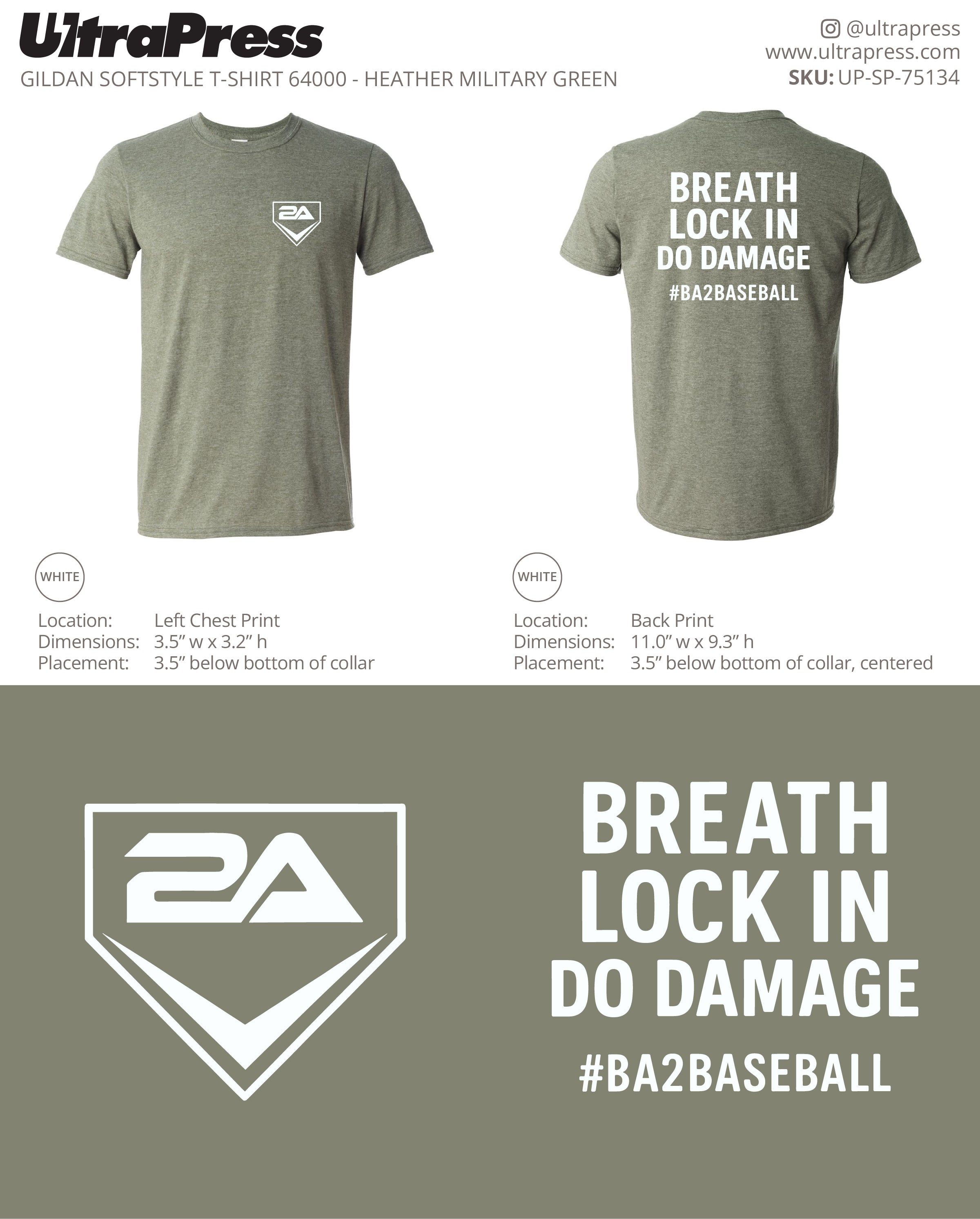 UP-SP-75134 #BA2BASEBALL - Greensboro Yard Goats 100 Min Qty (Bulk)