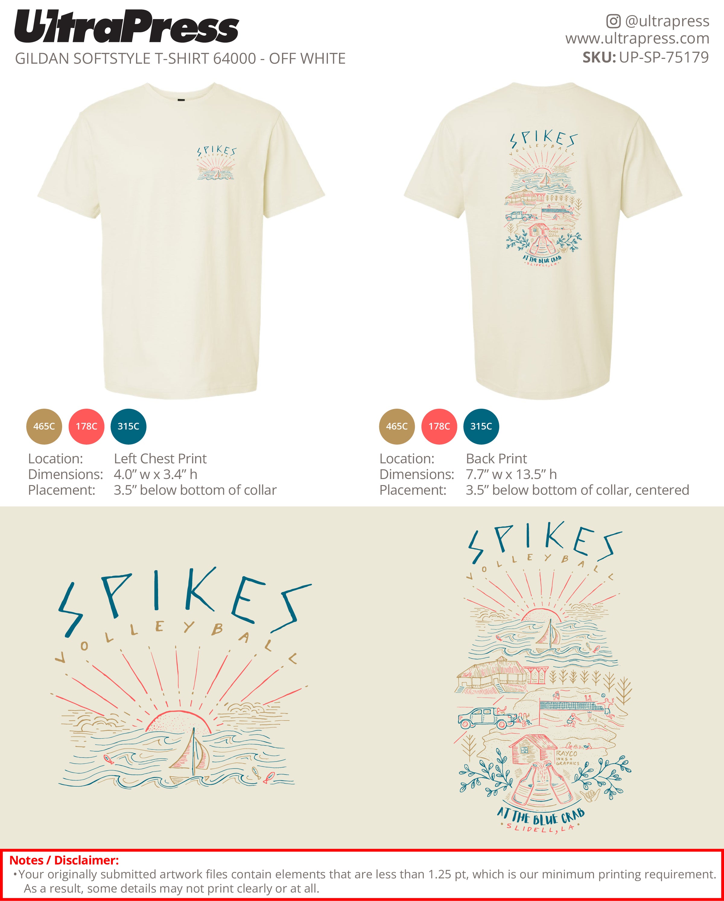 UP-SP-75179 Spikes Volleyball at the Blue Crab - Nick 100 Min Qty (Bulk)