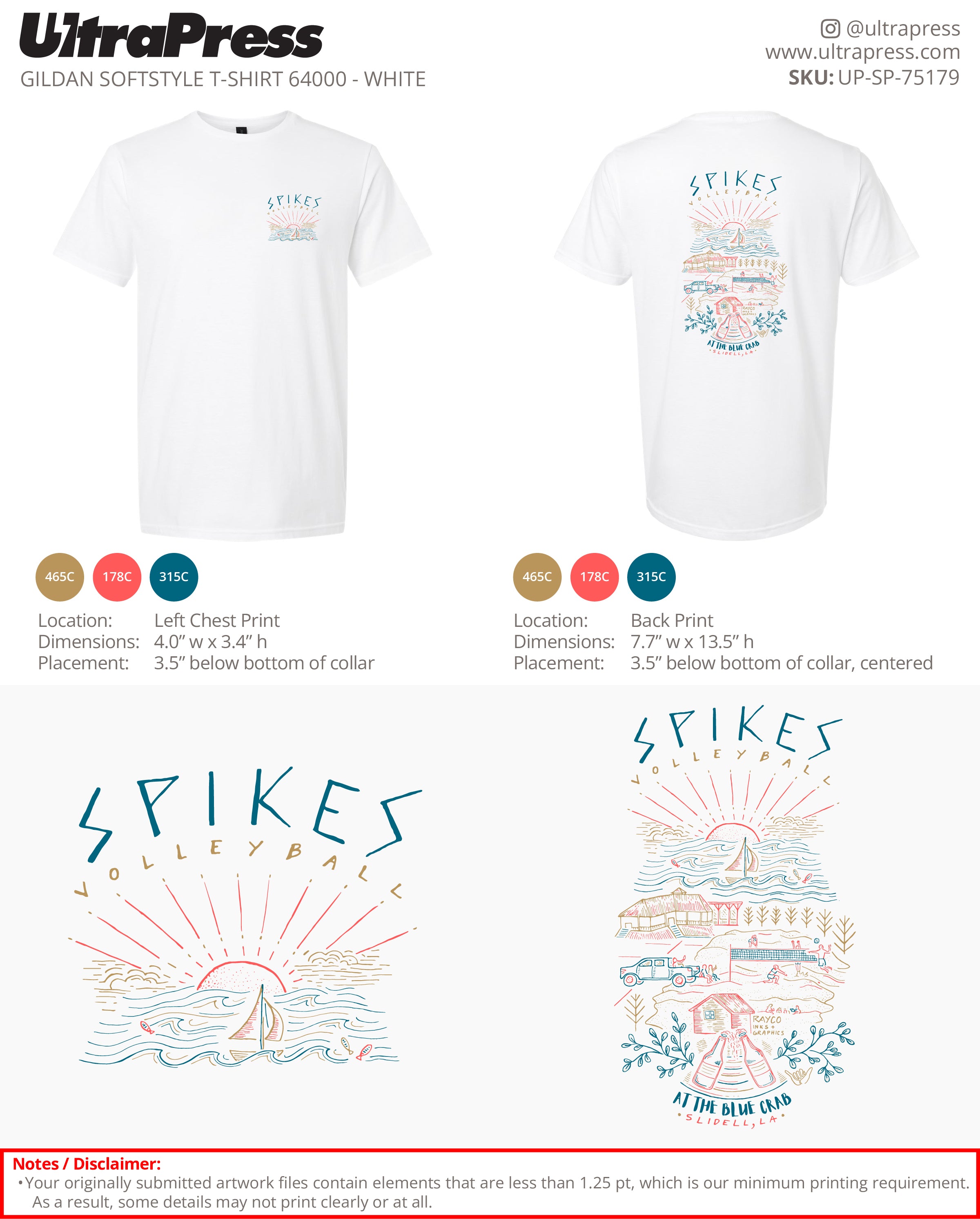 UP-SP-75179 Spikes Volleyball at the Blue Crab - Nick 100 Min Qty (Bulk)