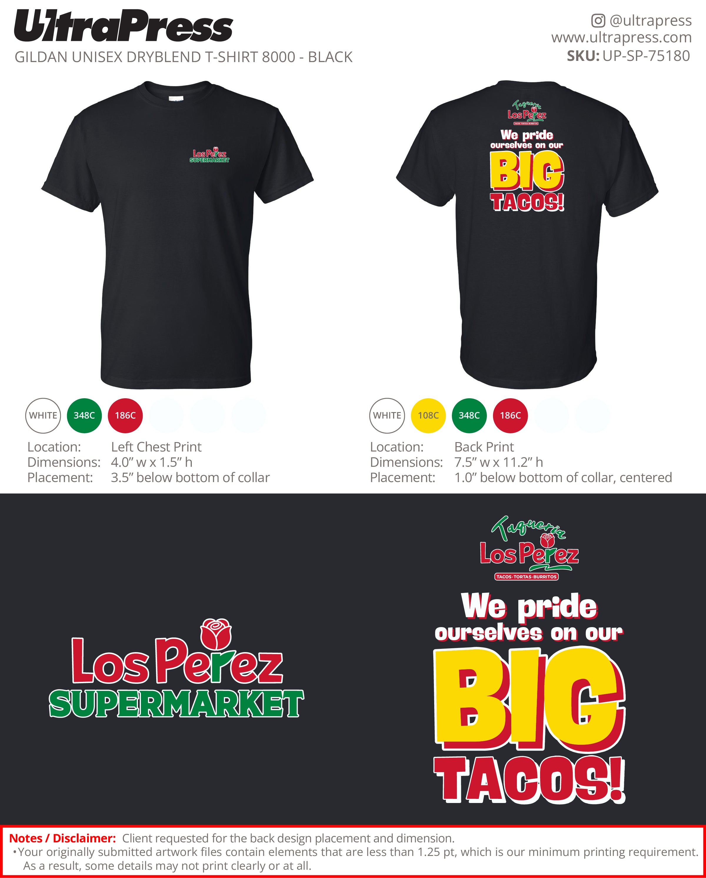 UP-SP-75180 Los Perez Supermarket - Armando Carrillo 100 Min Qty (Bulk)