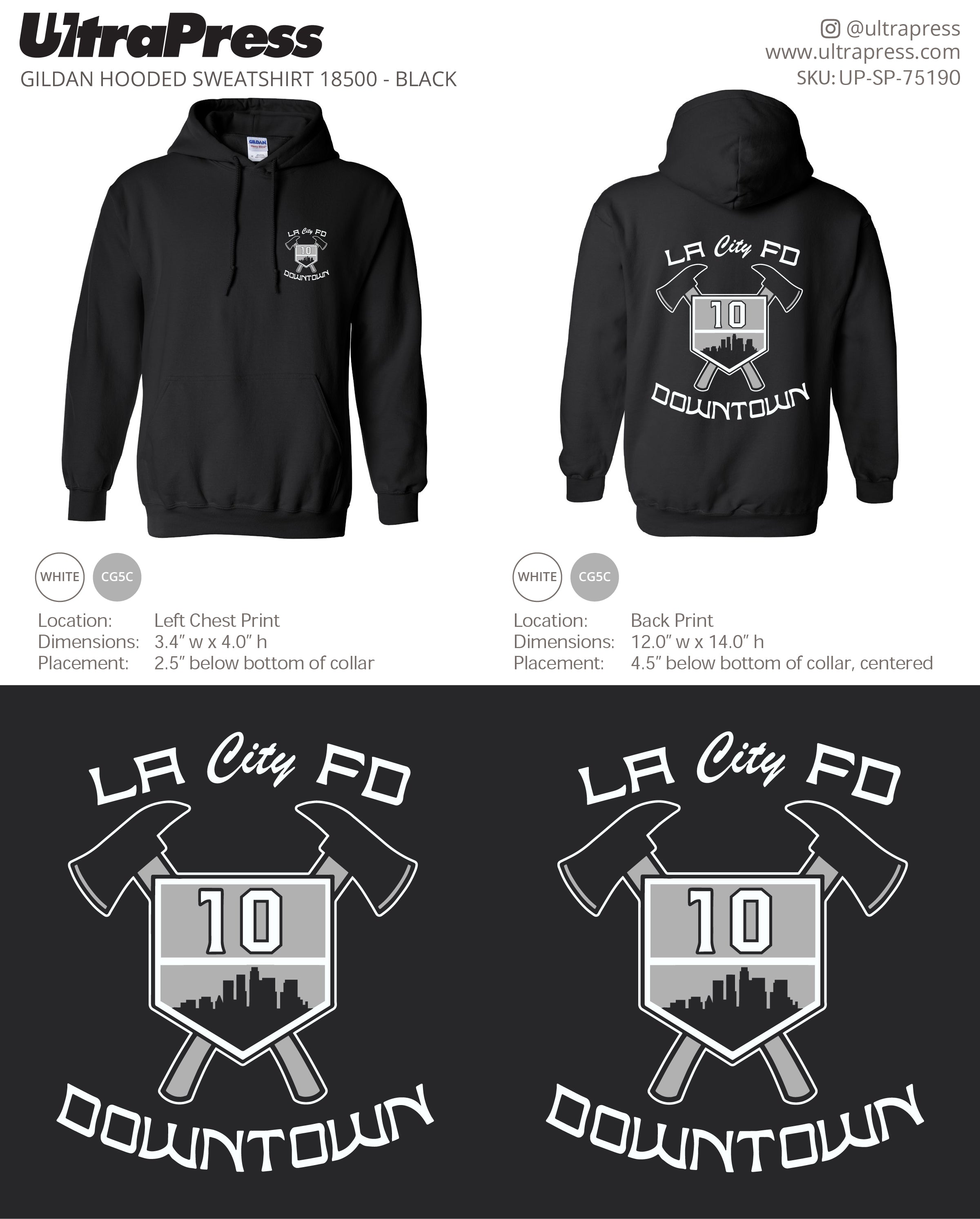 UP-SP-75190 LA City FD Downtown (2 Ink Version) - Andrew Austel 50 Min Qty (Bulk)