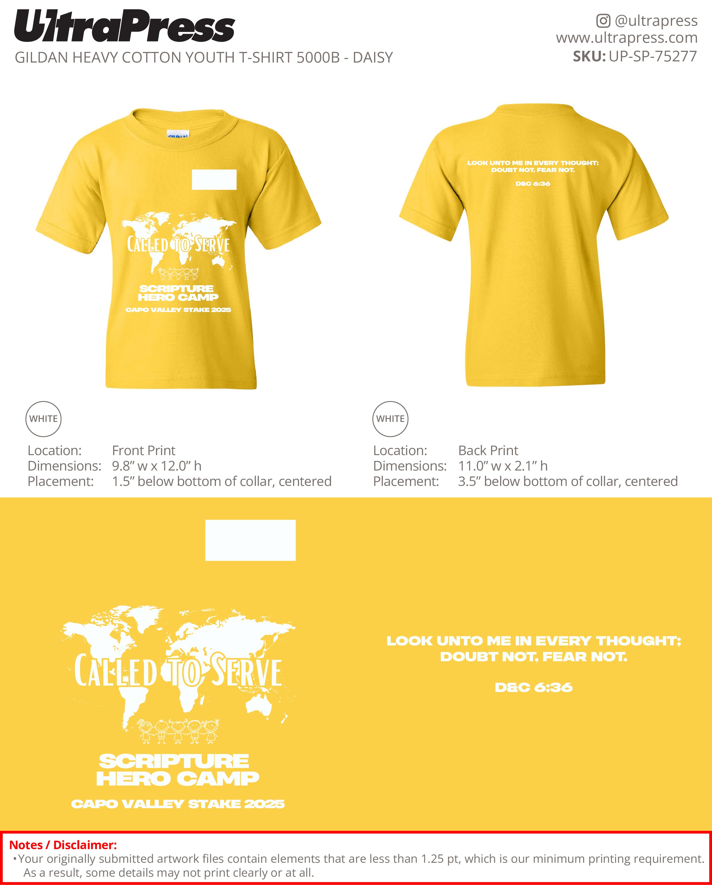 UP-SP-75277 Called to Serve Scripture Hero Camp - Lexy Rinner 100 Min Qty (Bulk)