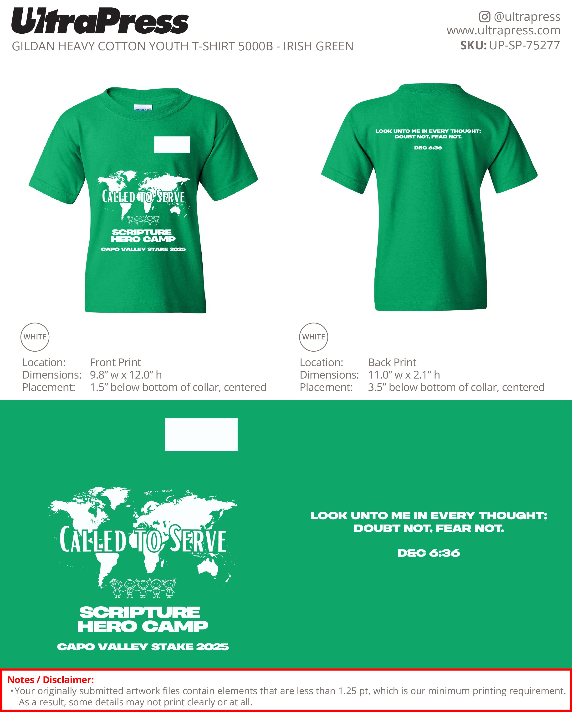 UP-SP-75277 Called to Serve Scripture Hero Camp - Lexy Rinner 100 Min Qty (Bulk)