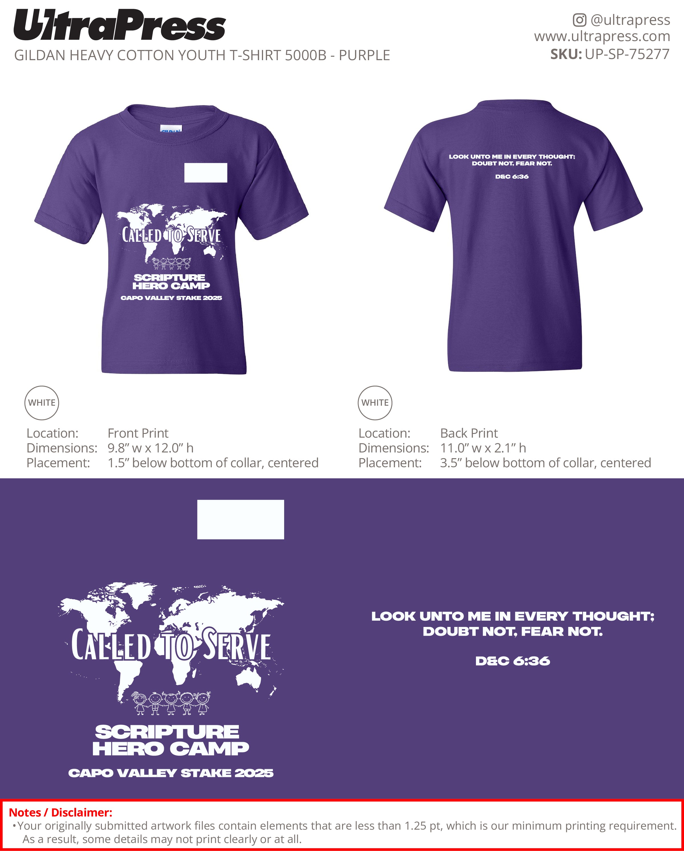 UP-SP-75277 Called to Serve Scripture Hero Camp - Lexy Rinner 100 Min Qty (Bulk)