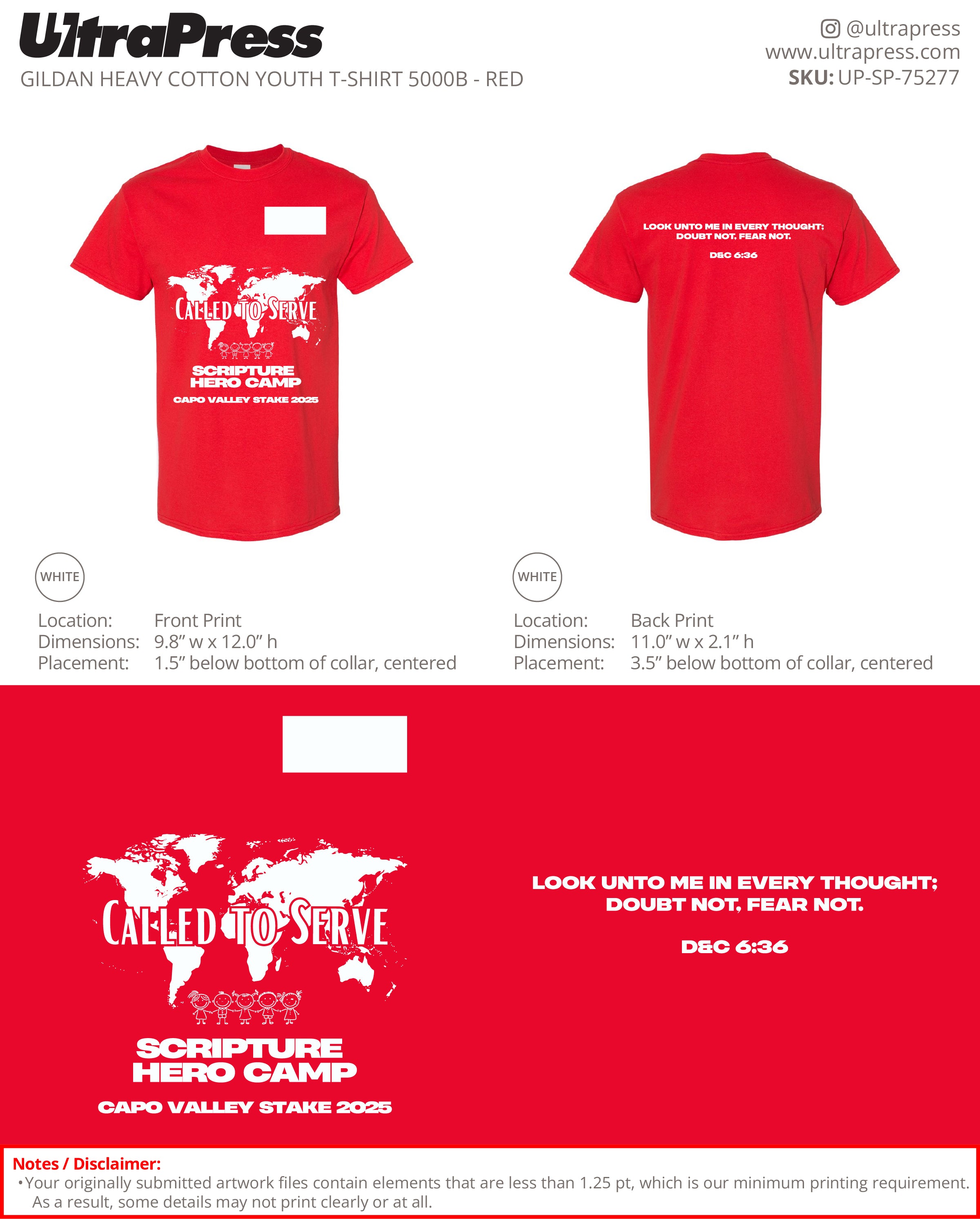 UP-SP-75277 Called to Serve Scripture Hero Camp - Lexy Rinner 100 Min Qty (Bulk)